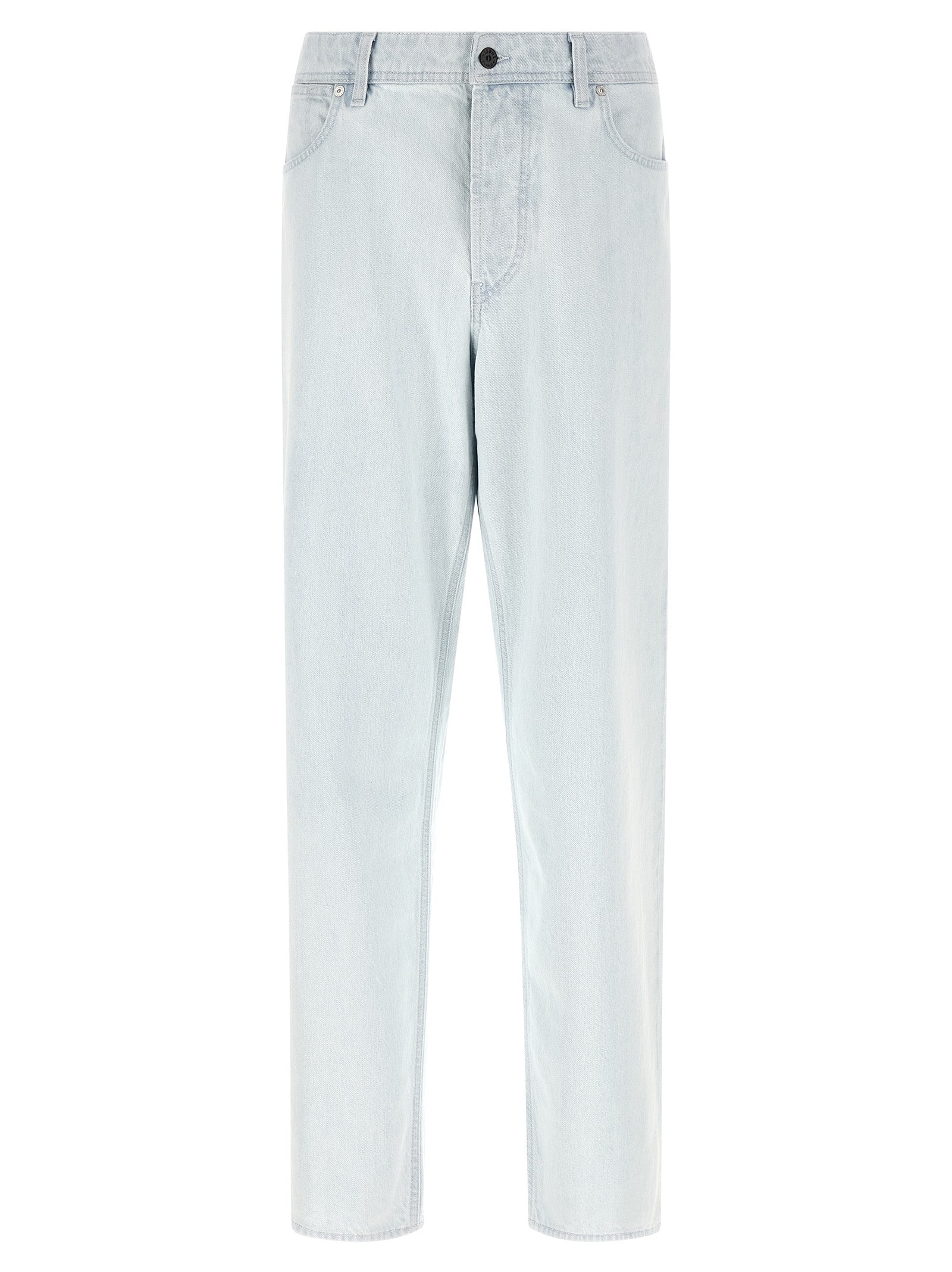 Stone Island Blue Cotton Straight-Leg Men's Jeans