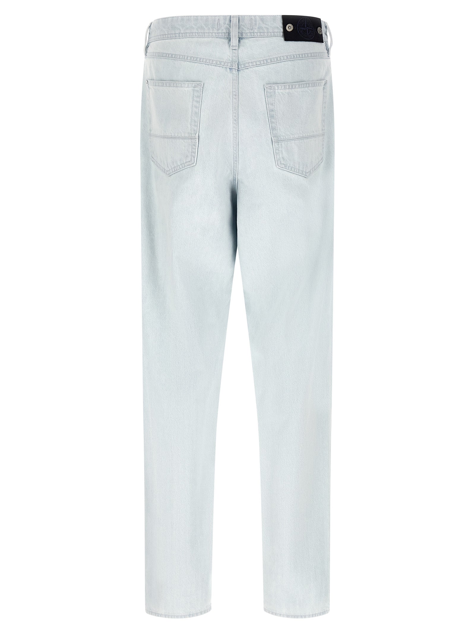 Stone Island Blue Cotton Straight-Leg Men's Jeans