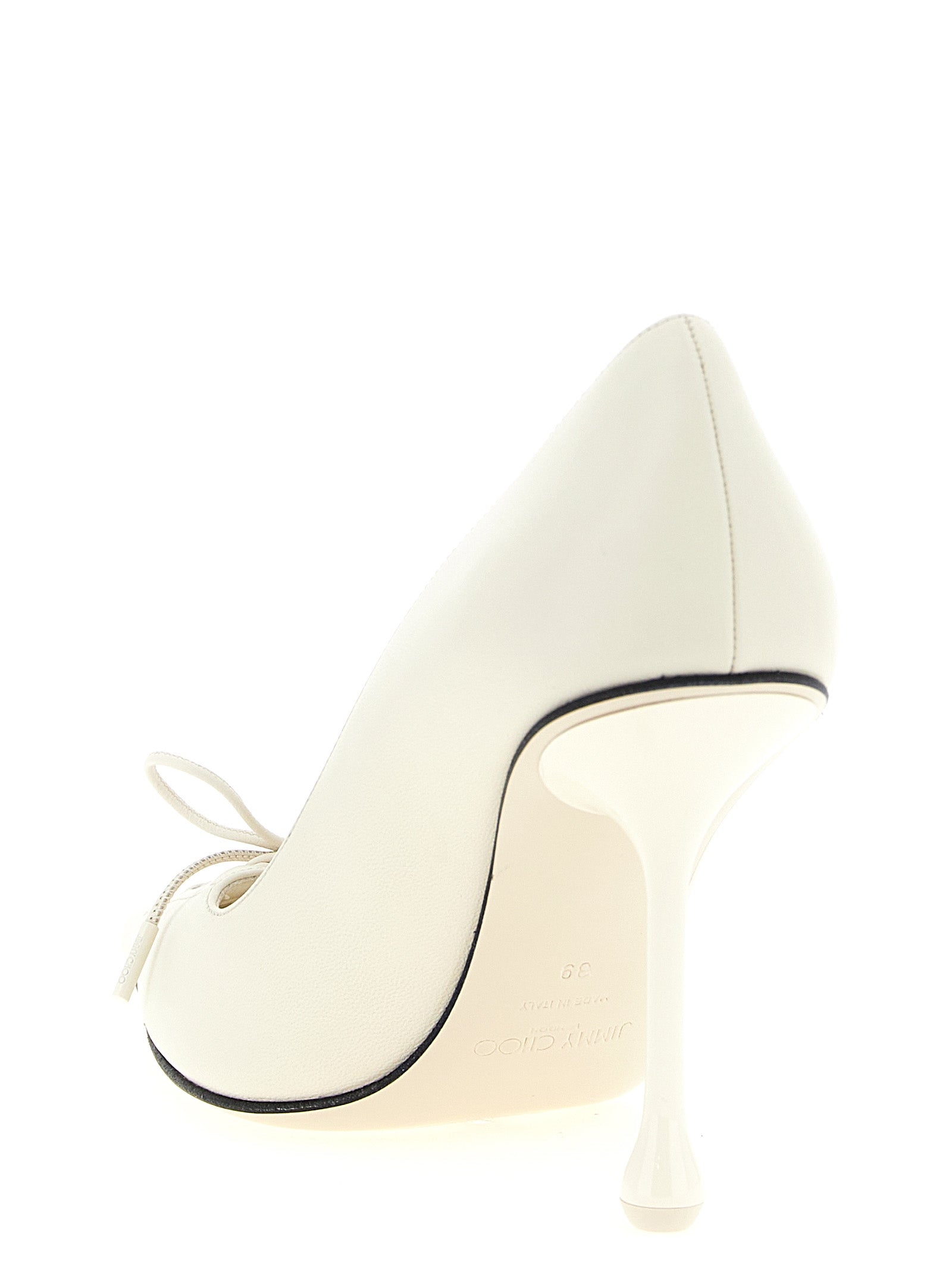 Jimmy Choo White Leather High Heel Women's Pumps