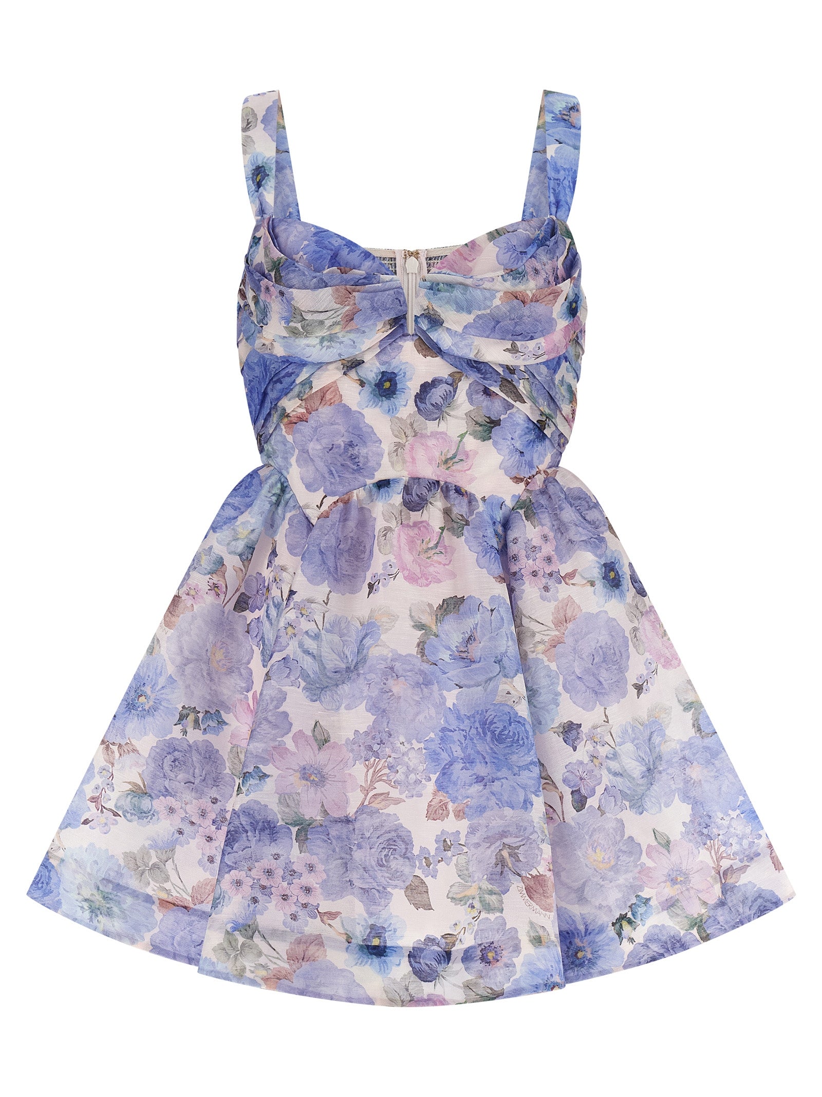 Zimmermann Blue Linen Short Women's Dress