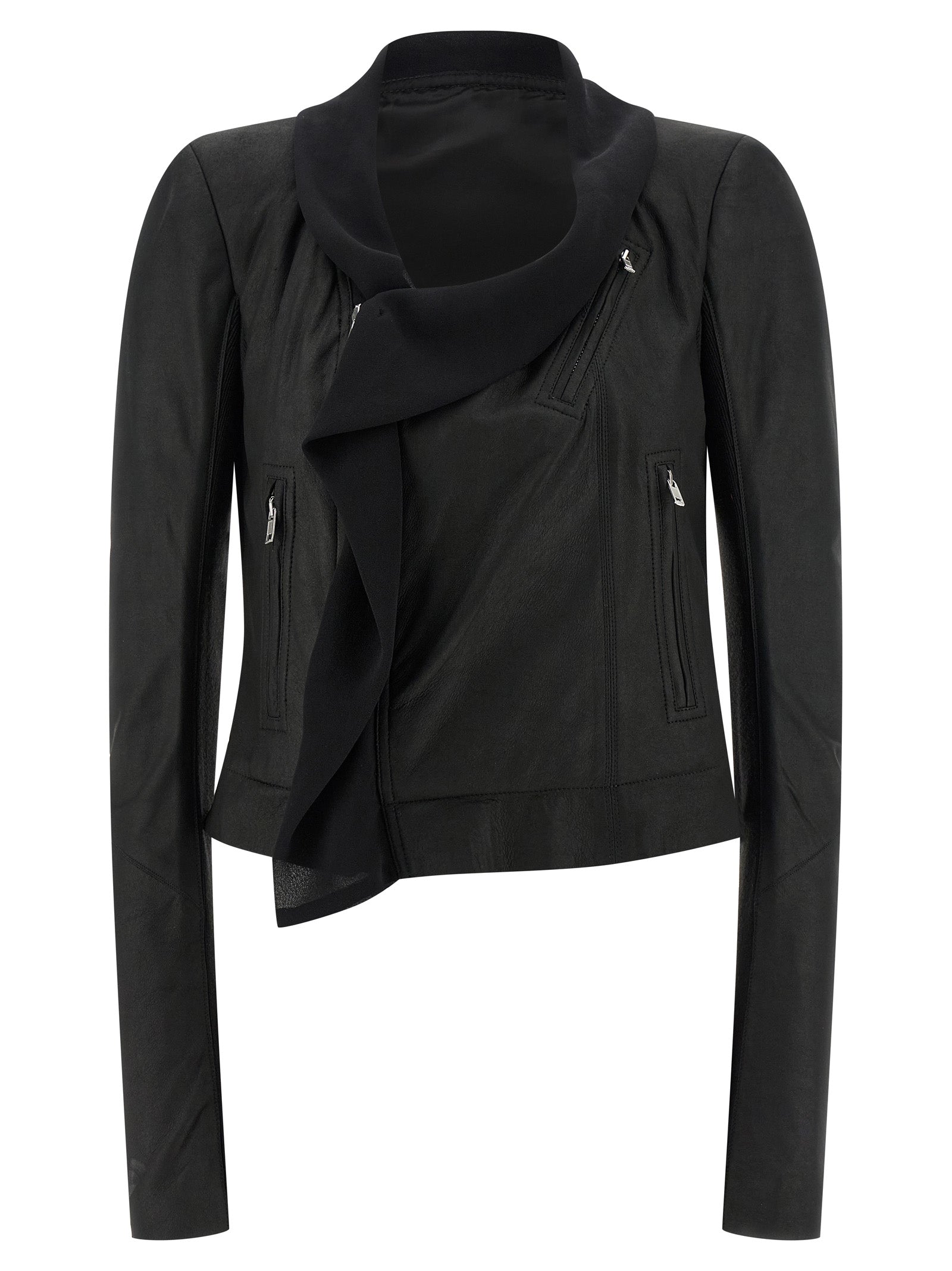Rick Owens Black Lamb Leather Leather Women's Jacket