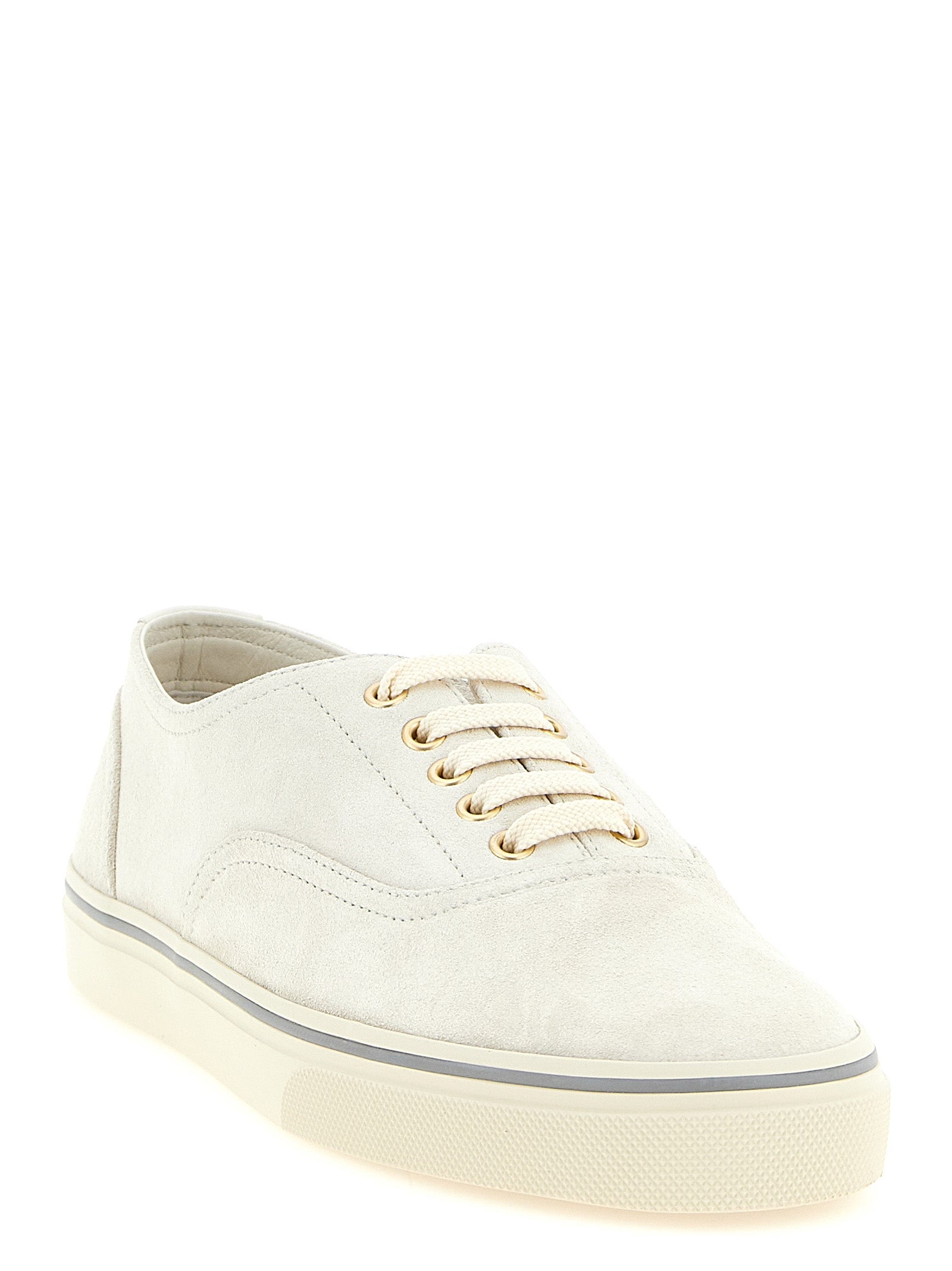 Brunello Cucinelli Beige Calfskin Low Top Men's Sneakers