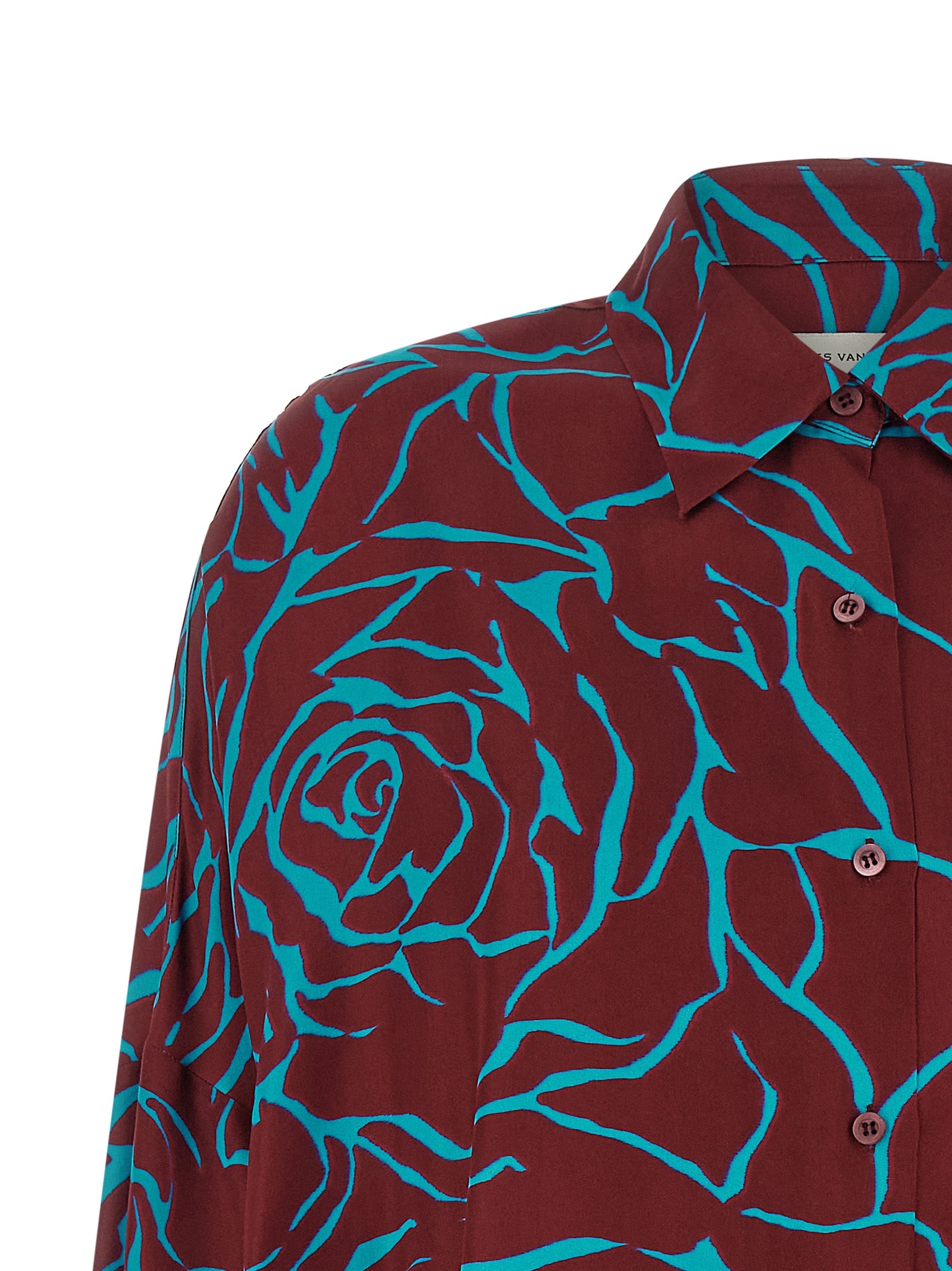 Dries Van Noten Bordeaux Viscose Women's Blouse