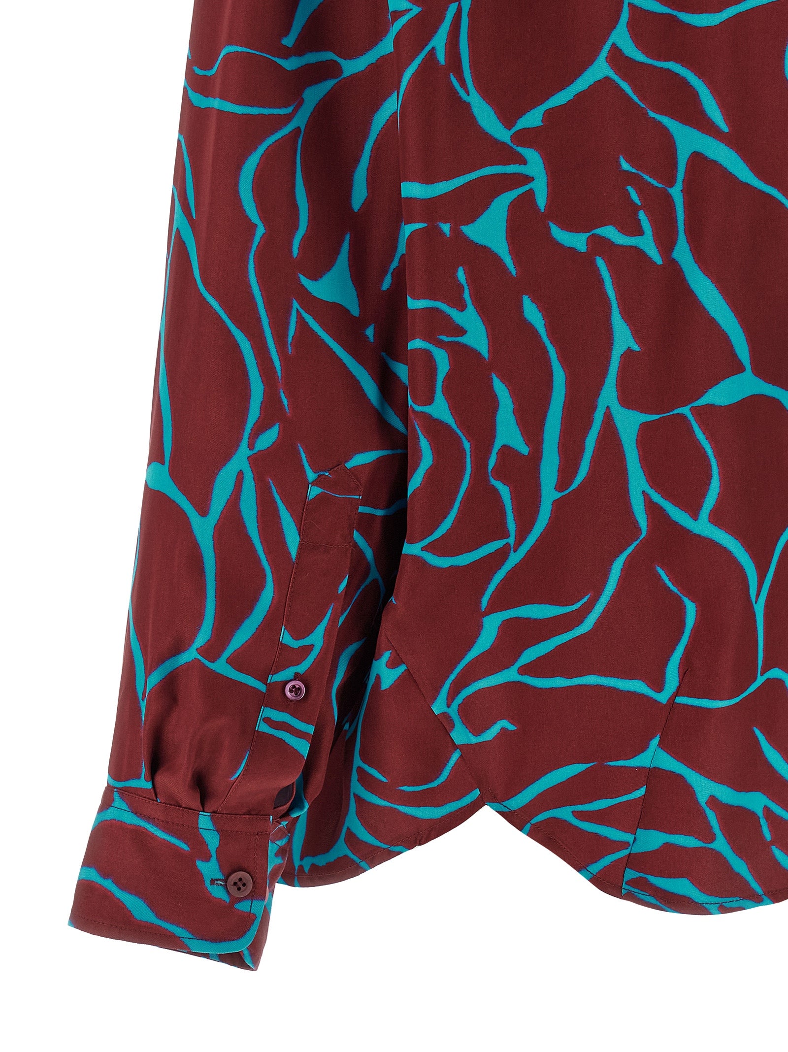 Dries Van Noten Bordeaux Viscose Women's Blouse
