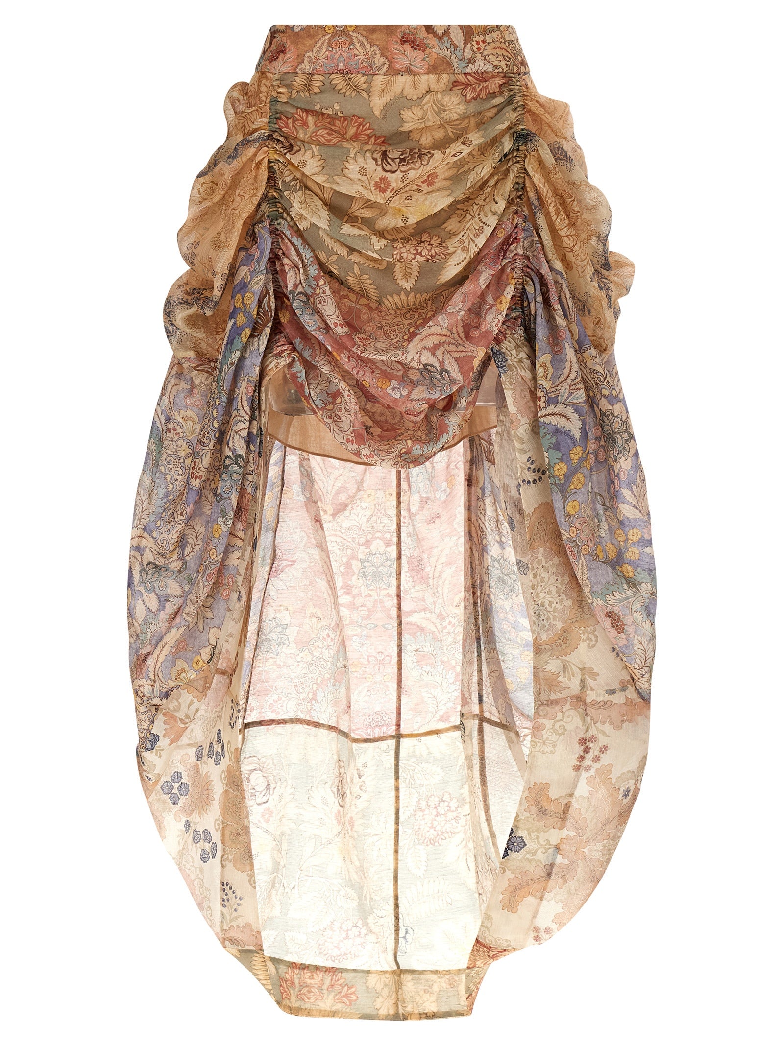 Zimmermann Multicolor Linen Midi Women's Skirt
