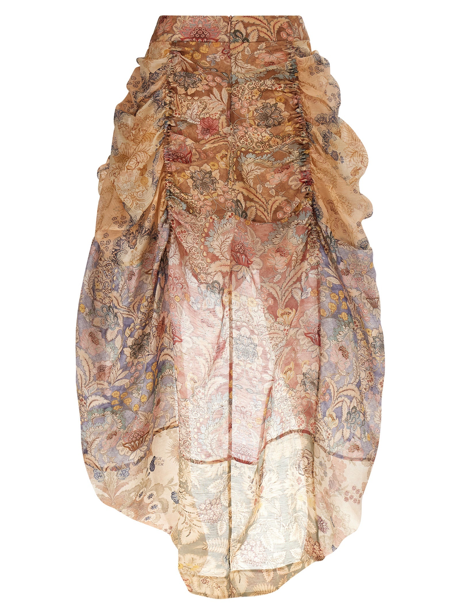 Zimmermann Multicolor Linen Midi Women's Skirt