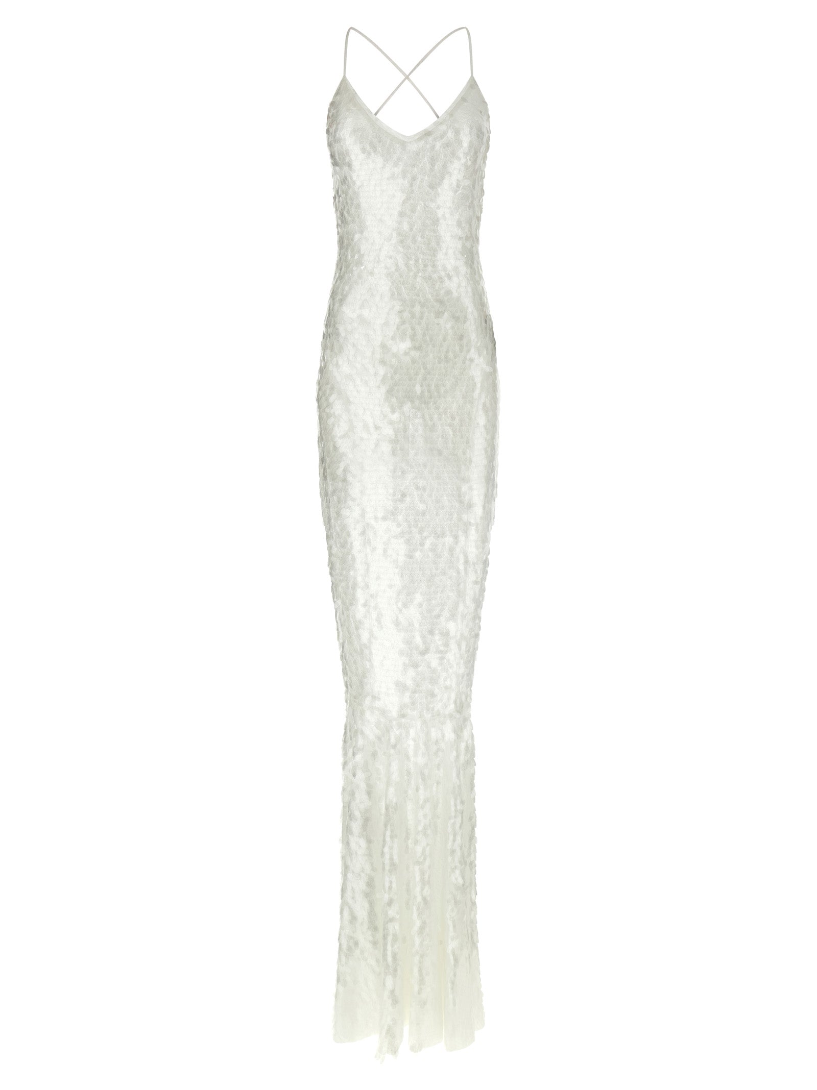 Norma Kamali White Polyamide Long Women's Dress