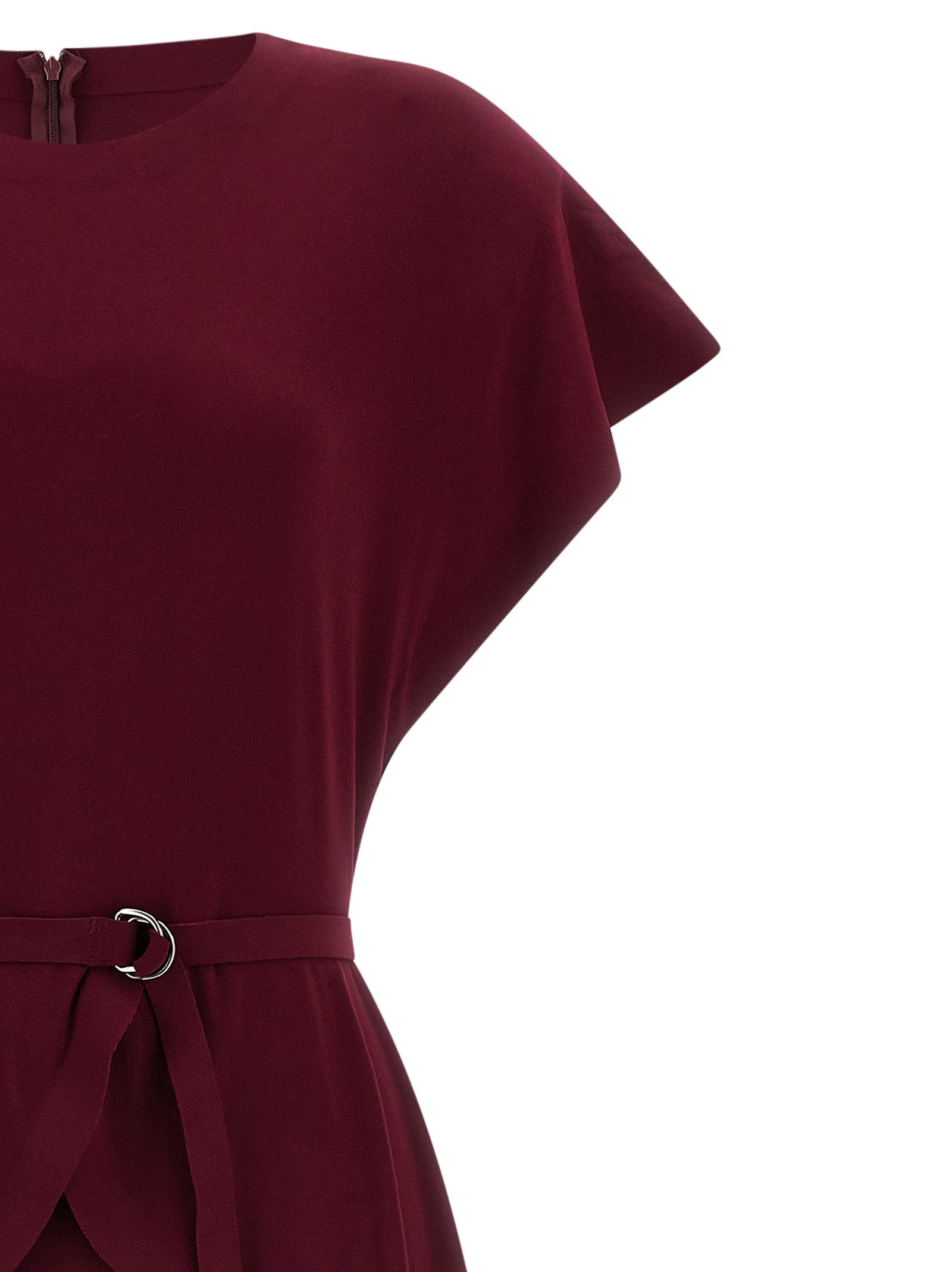 Norma Kamali Bordeaux Polyester Midi Women's Dress