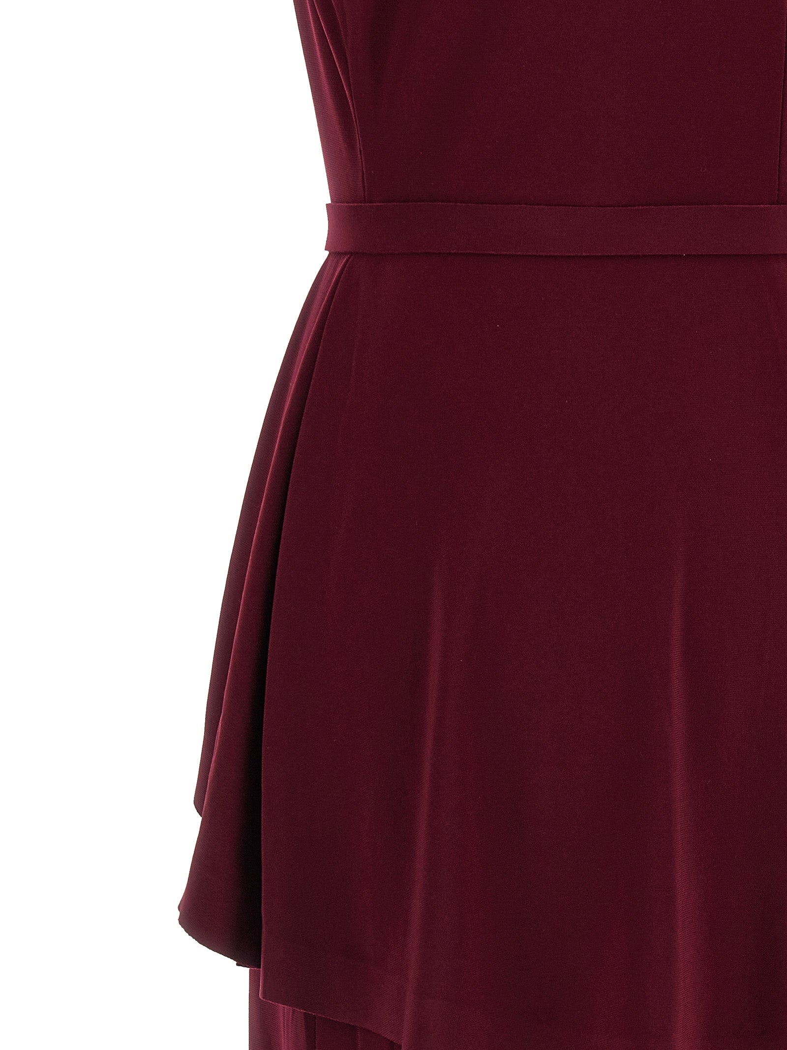 Norma Kamali Bordeaux Polyester Midi Women's Dress