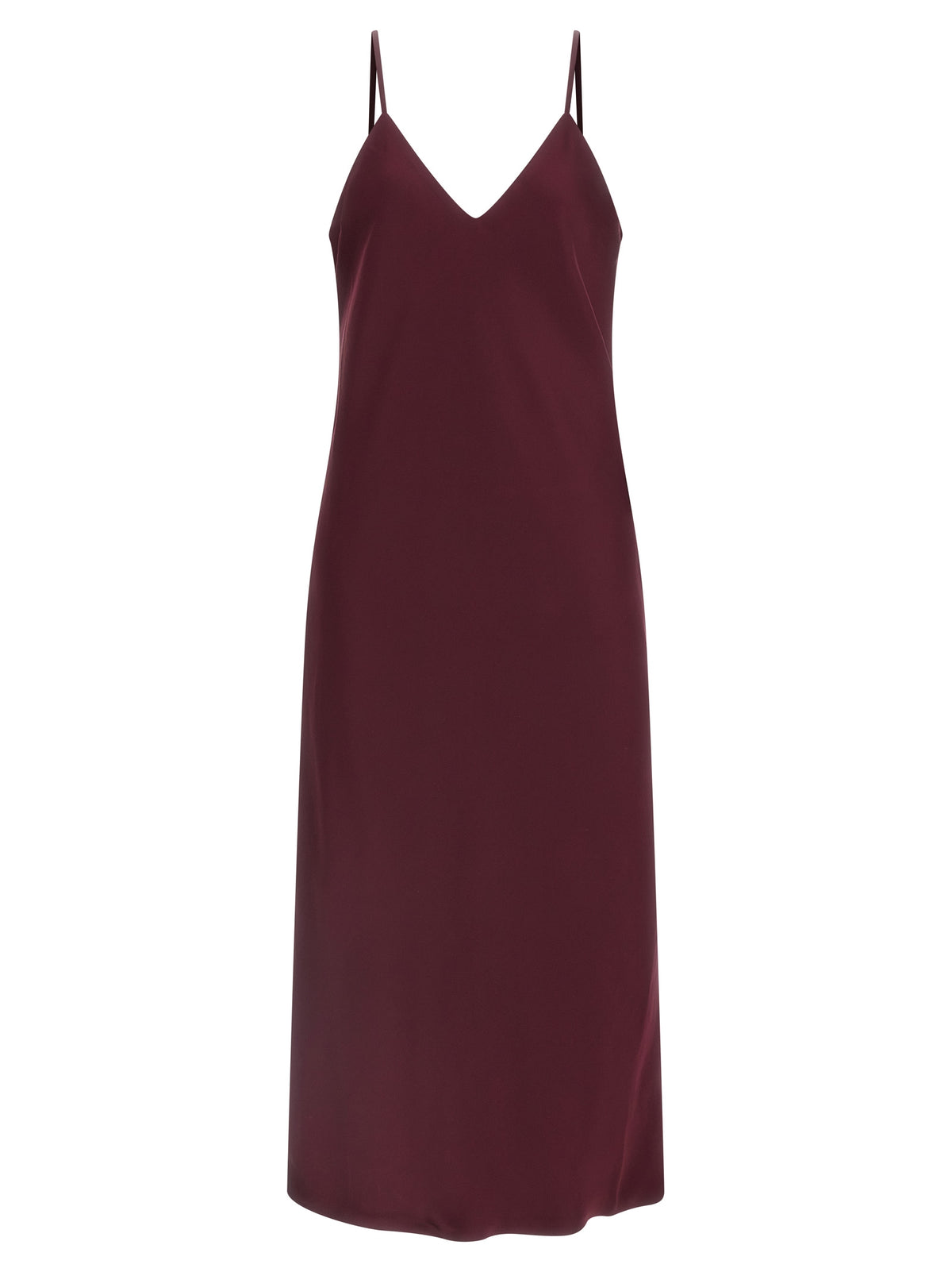 Norma Kamali Bordeaux Polyester Midi Women's Dress