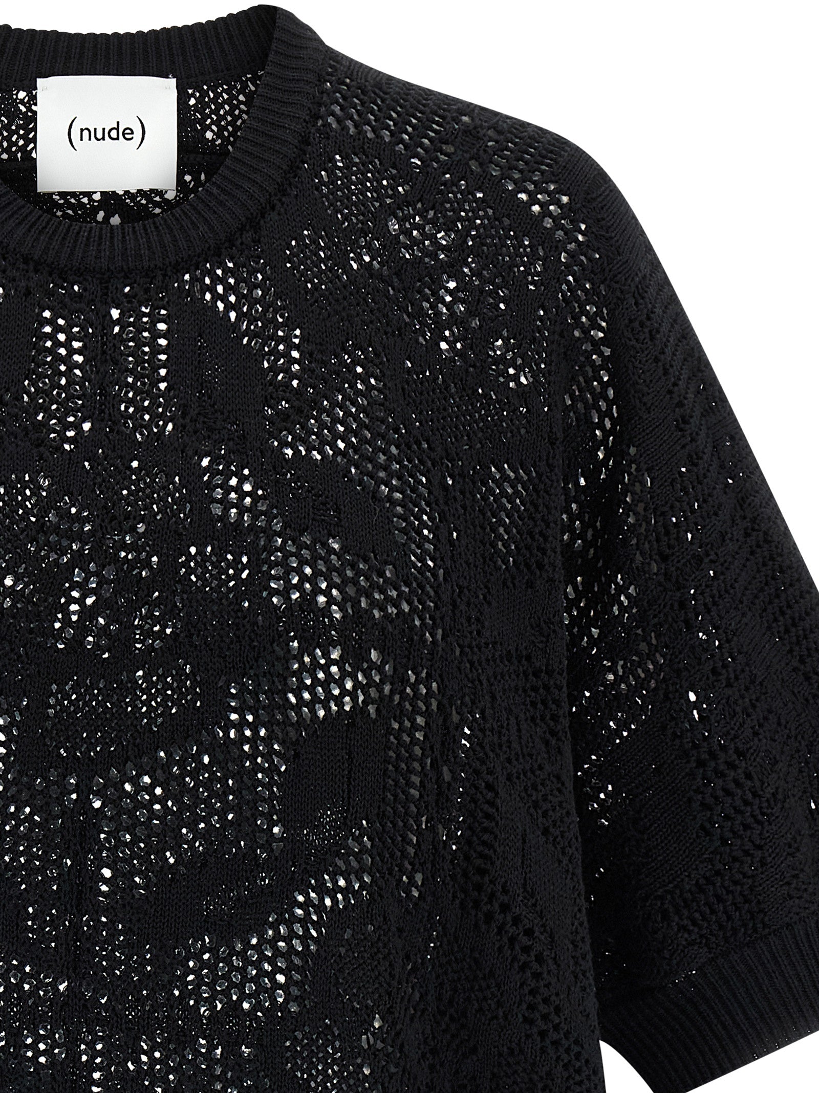NUDE Black Cotton Women's Cardigan