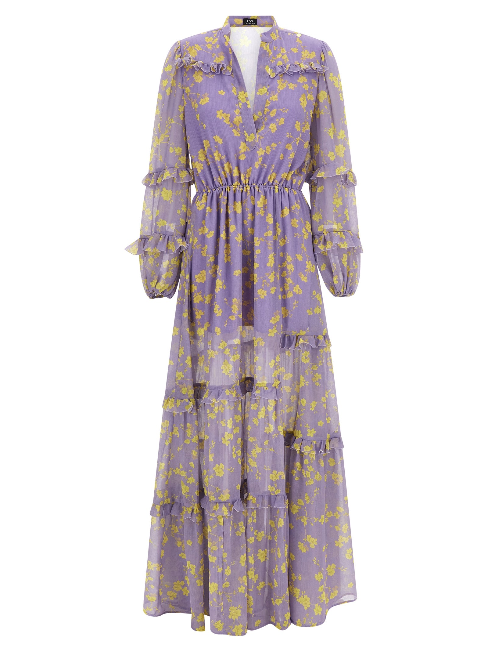CATALINA Purple Recycled Polyester Long Women's Dress
