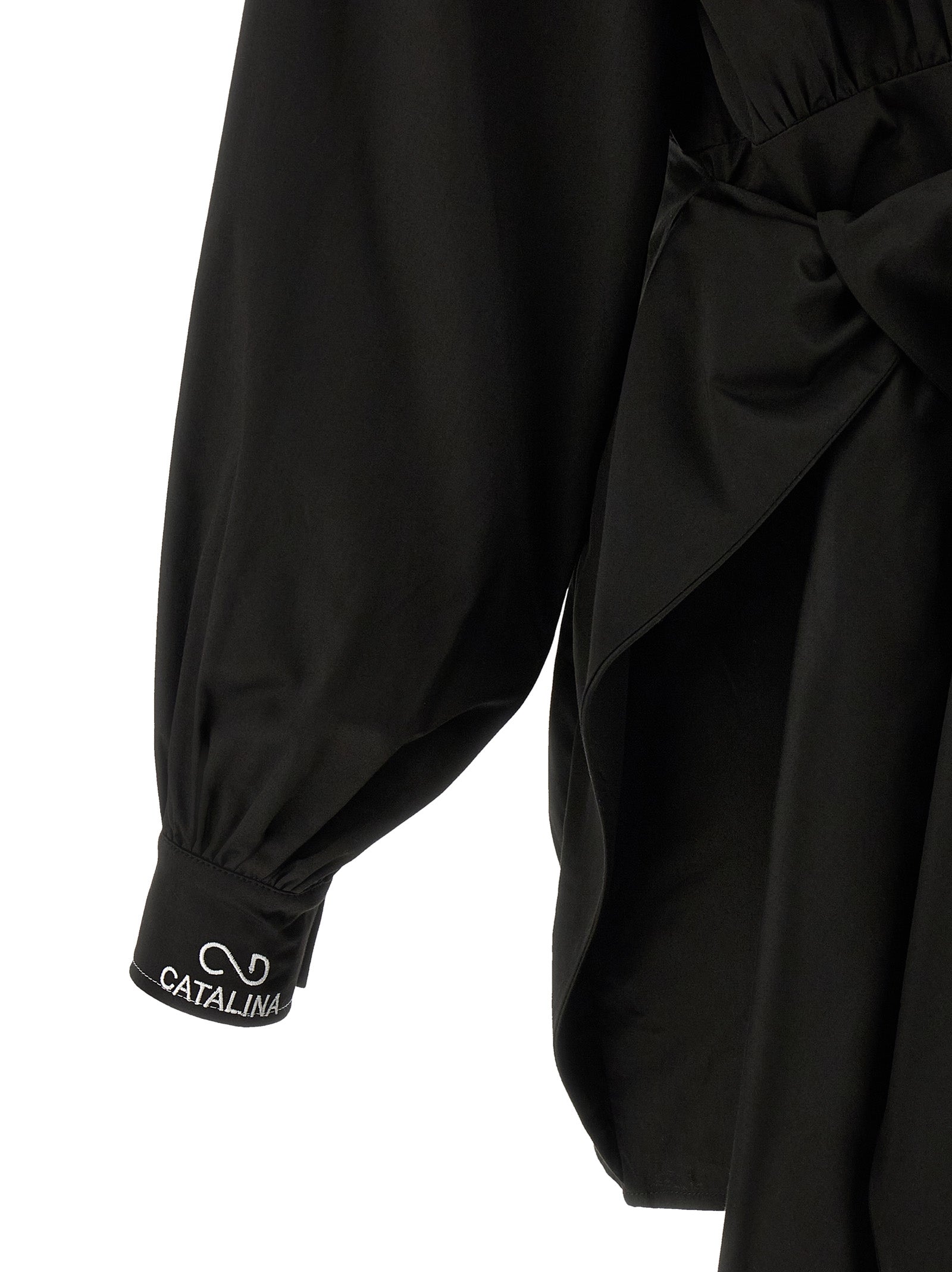 CATALINA Black Polyester Short Women's Dress