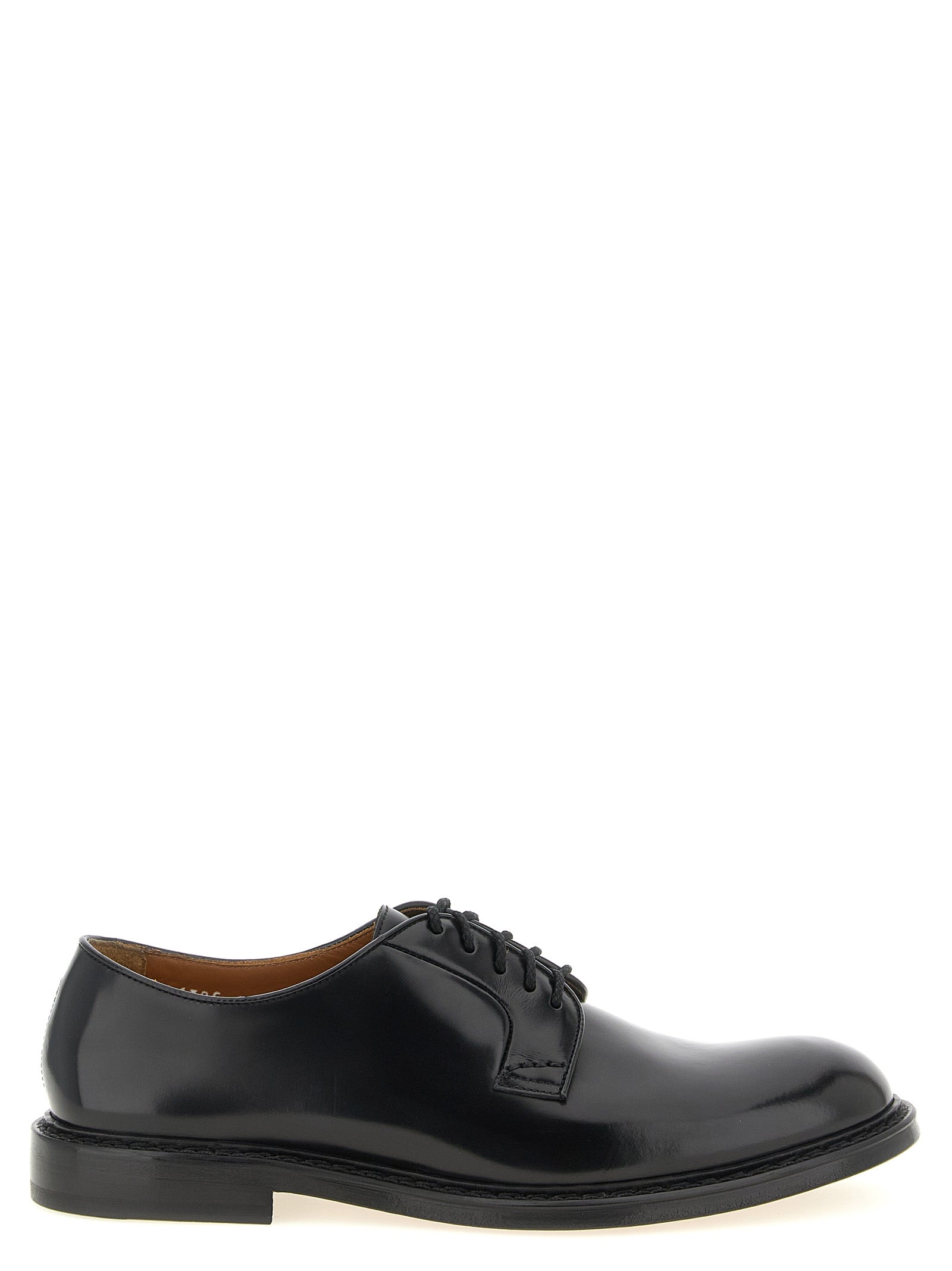 Doucal's Black Calfskin Oxfords And Men's Derbies