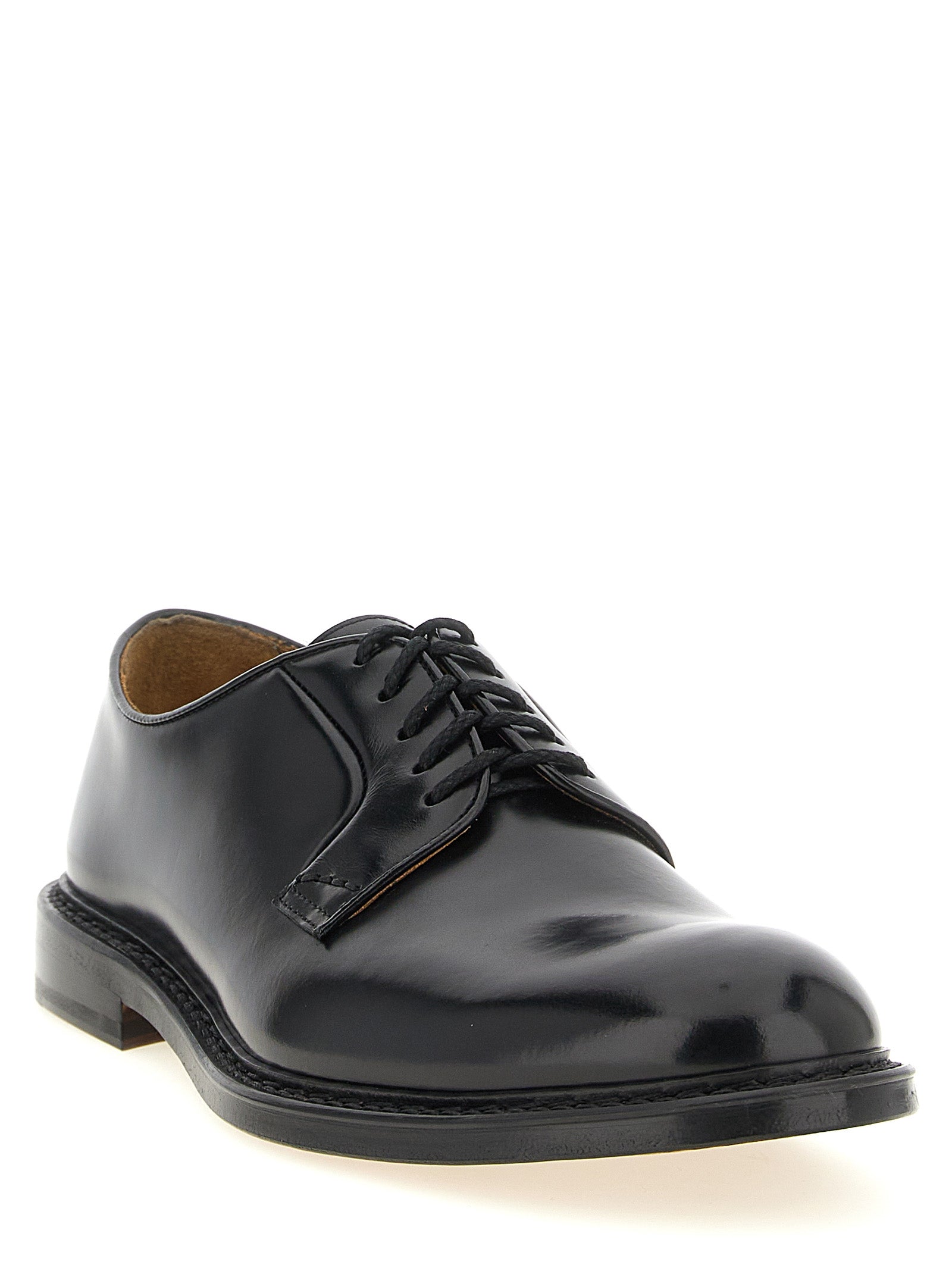 Doucal's Black Calfskin Oxfords And Men's Derbies