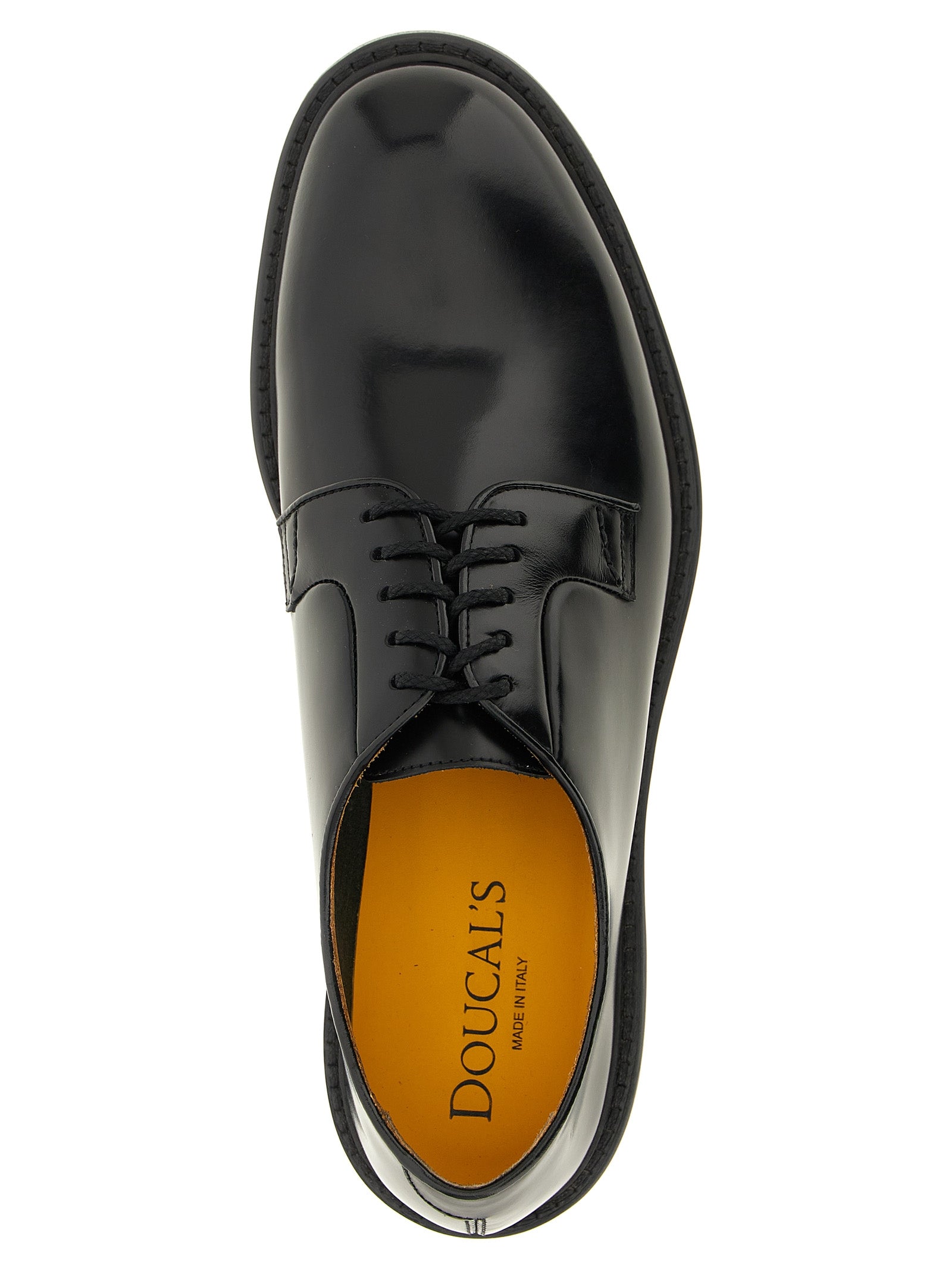 Doucal's Black Calfskin Oxfords And Men's Derbies