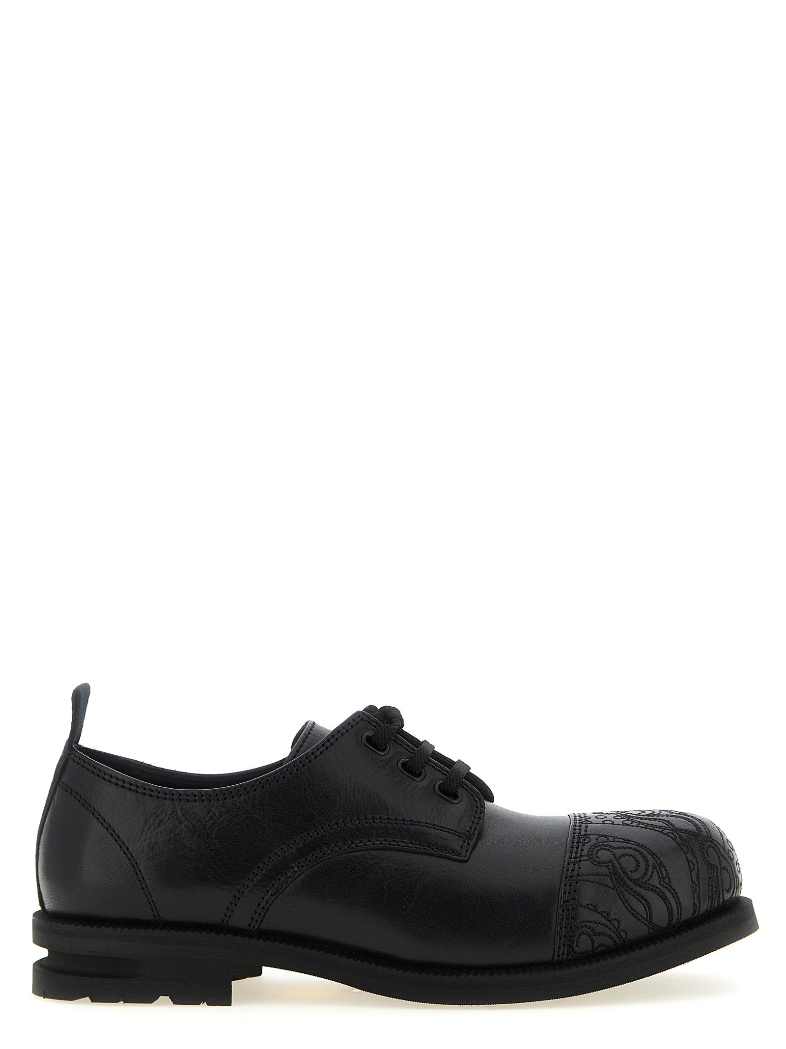 Kiko Kostadinov Black Calfskin Oxfords And Men's Derbies