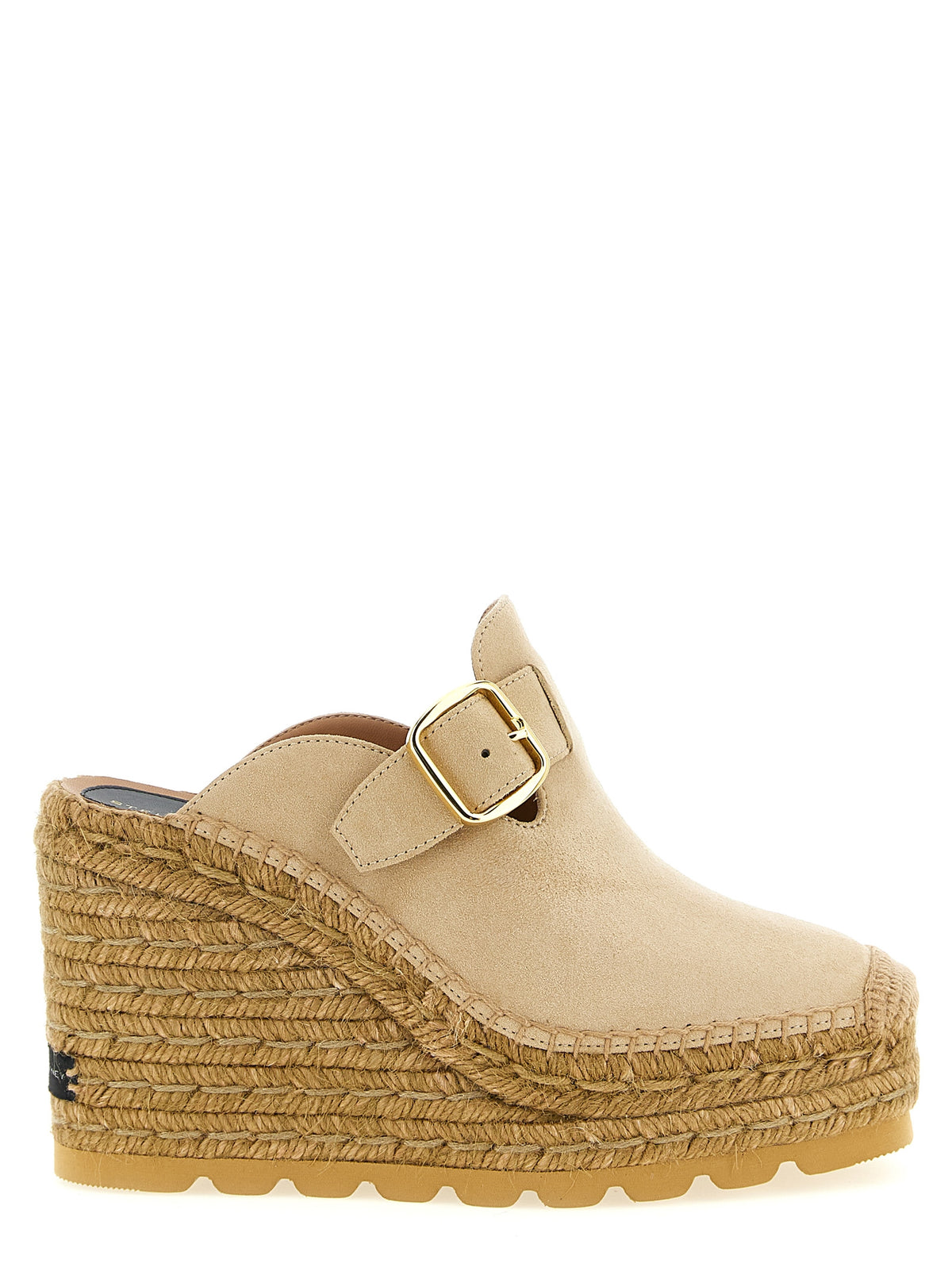 Stella McCartney Beige Viscose Wedge Women's Sandals