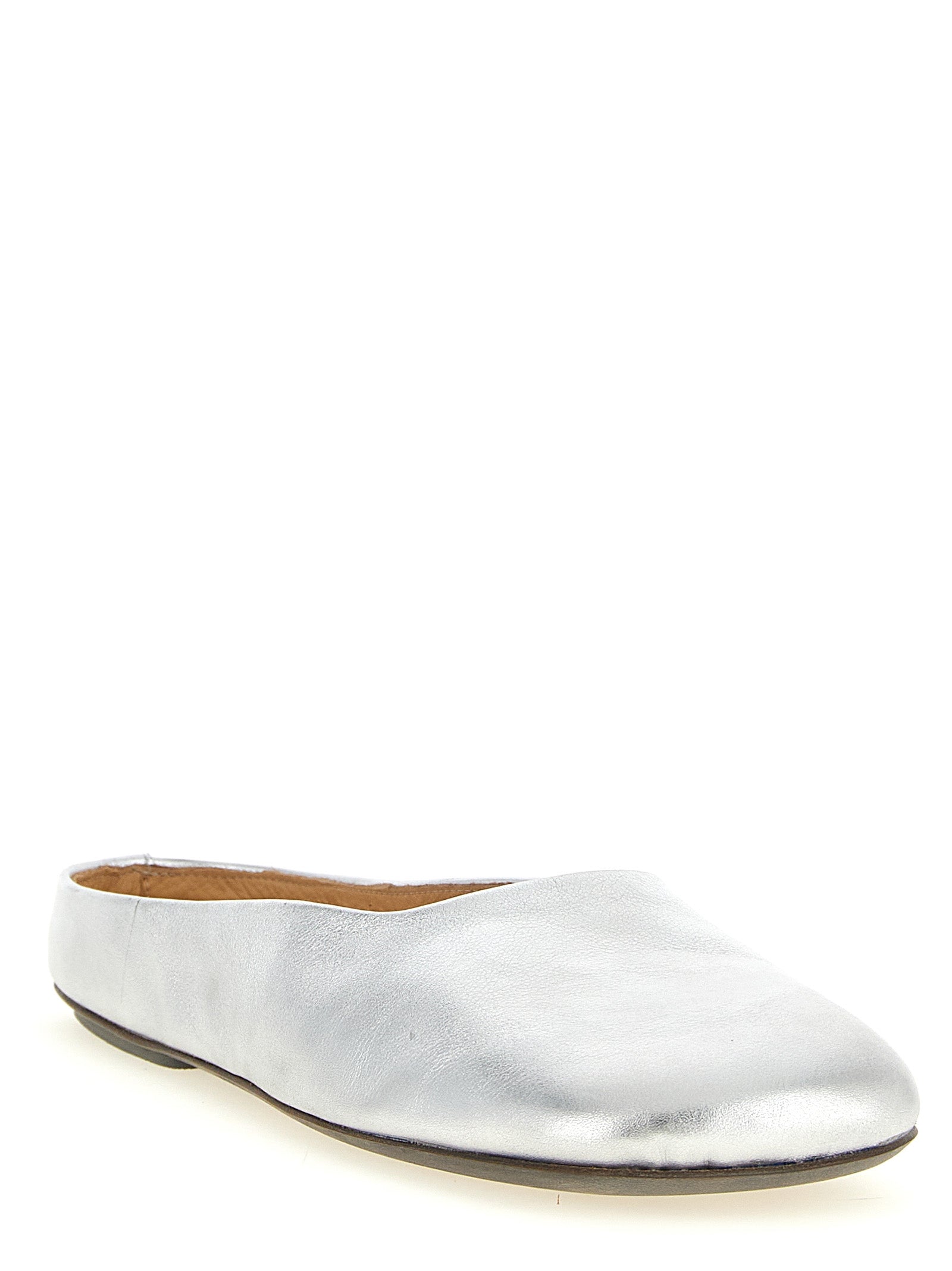 Marsell Silver Calfskin Women's Mules