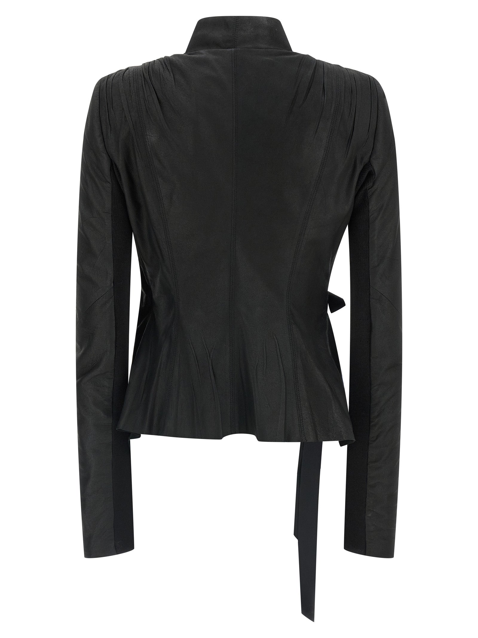 Rick Owens Black Lamb Leather Leather Women's Jacket