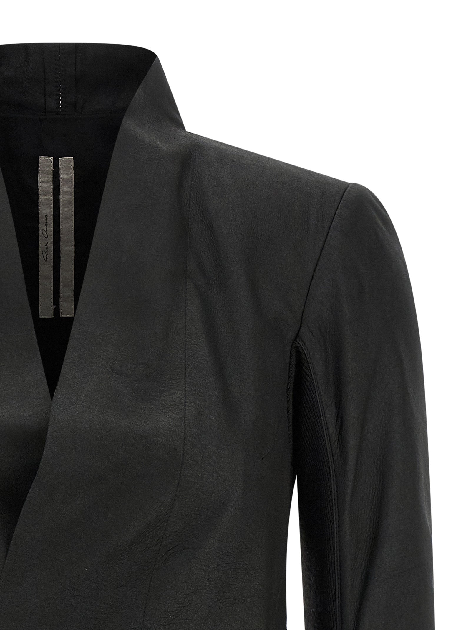 Rick Owens Black Lamb Leather Leather Women's Jacket