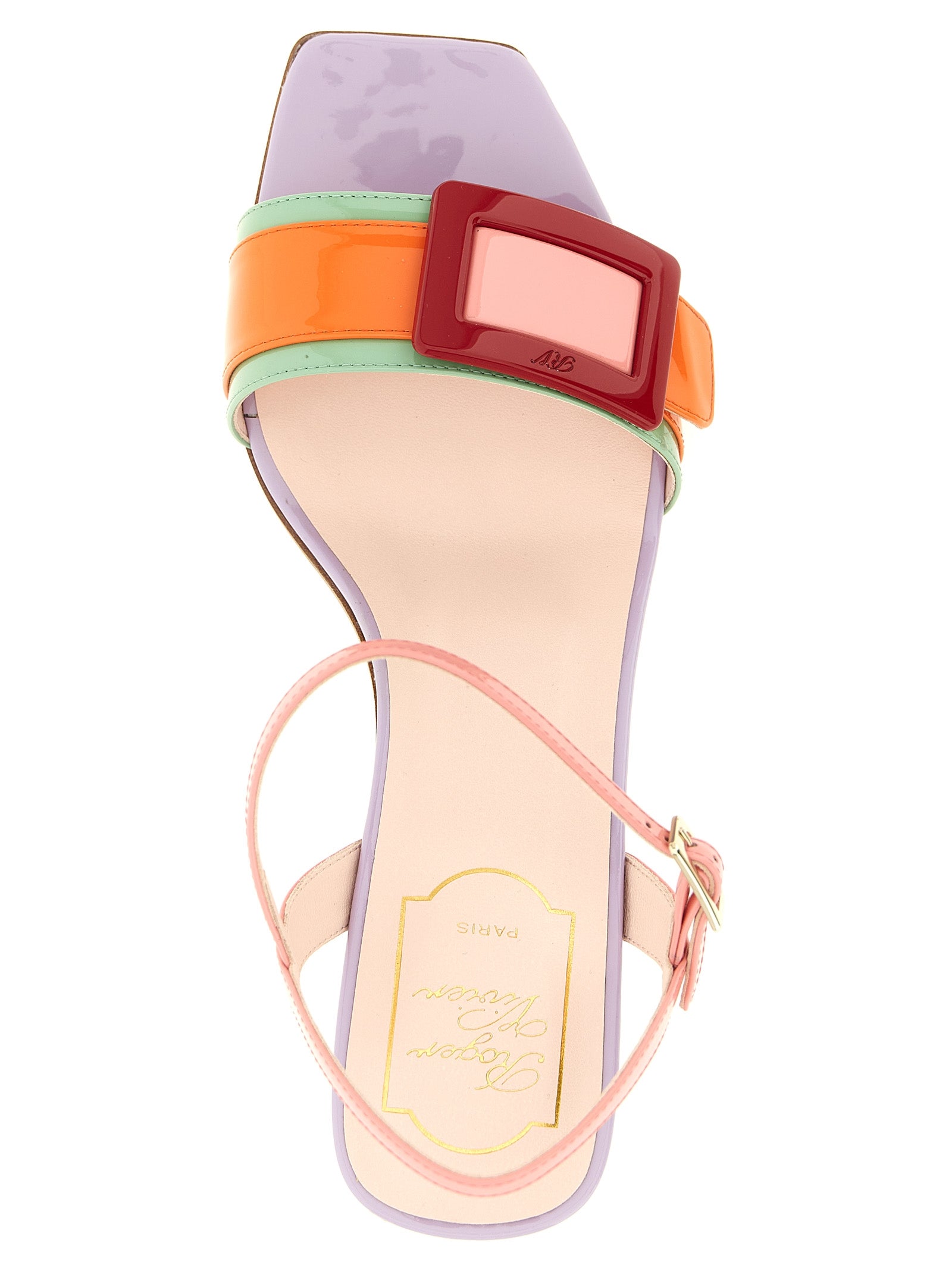 Roger Vivier Multicolor Calfskin Stiletto Heel Women's Sandals
