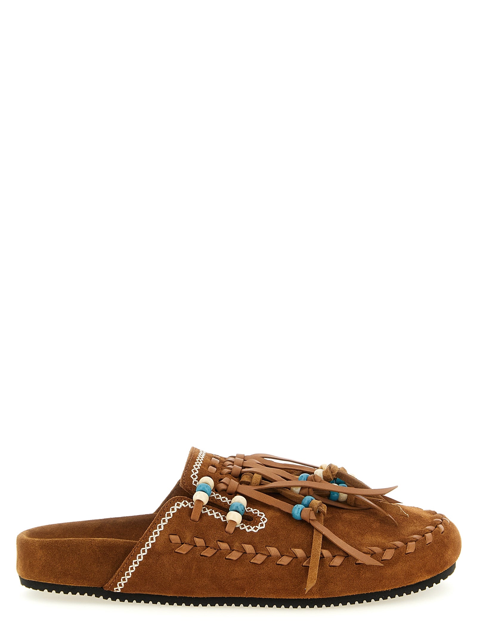 Alanui Brown Calfskin Women's Mules