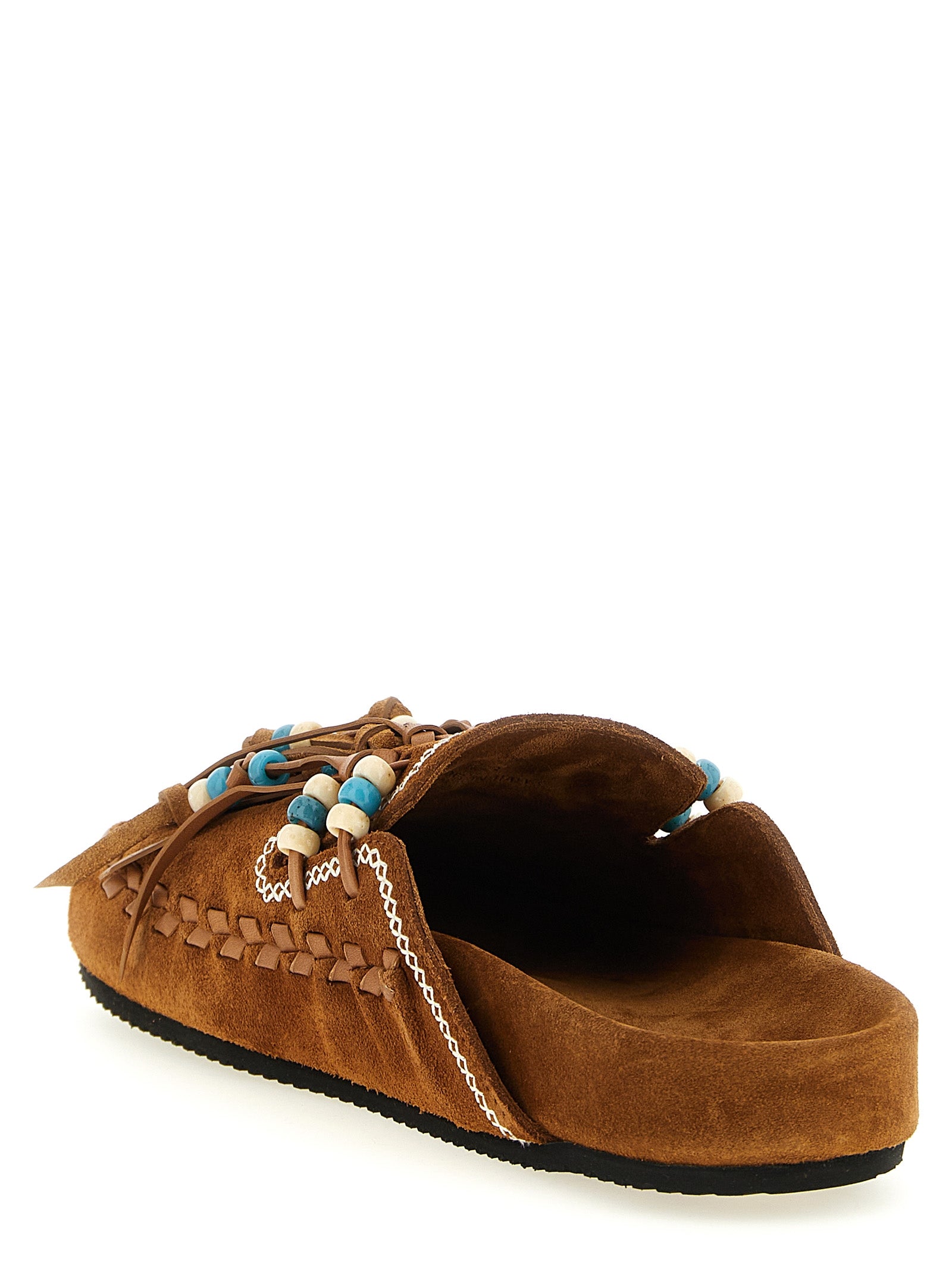 Alanui Brown Calfskin Women's Mules