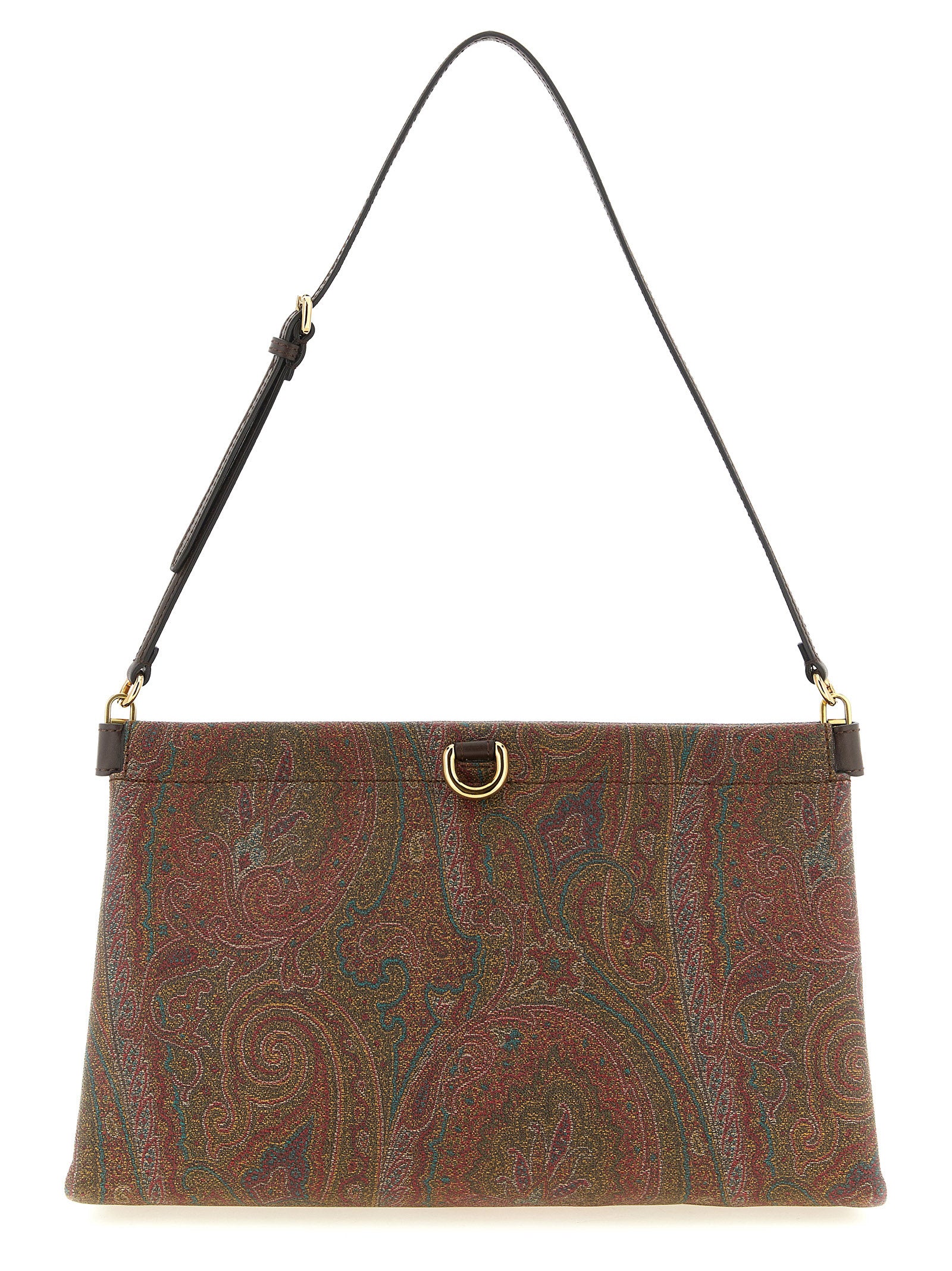 Etro Brown Cotton Clutch Women's Bag