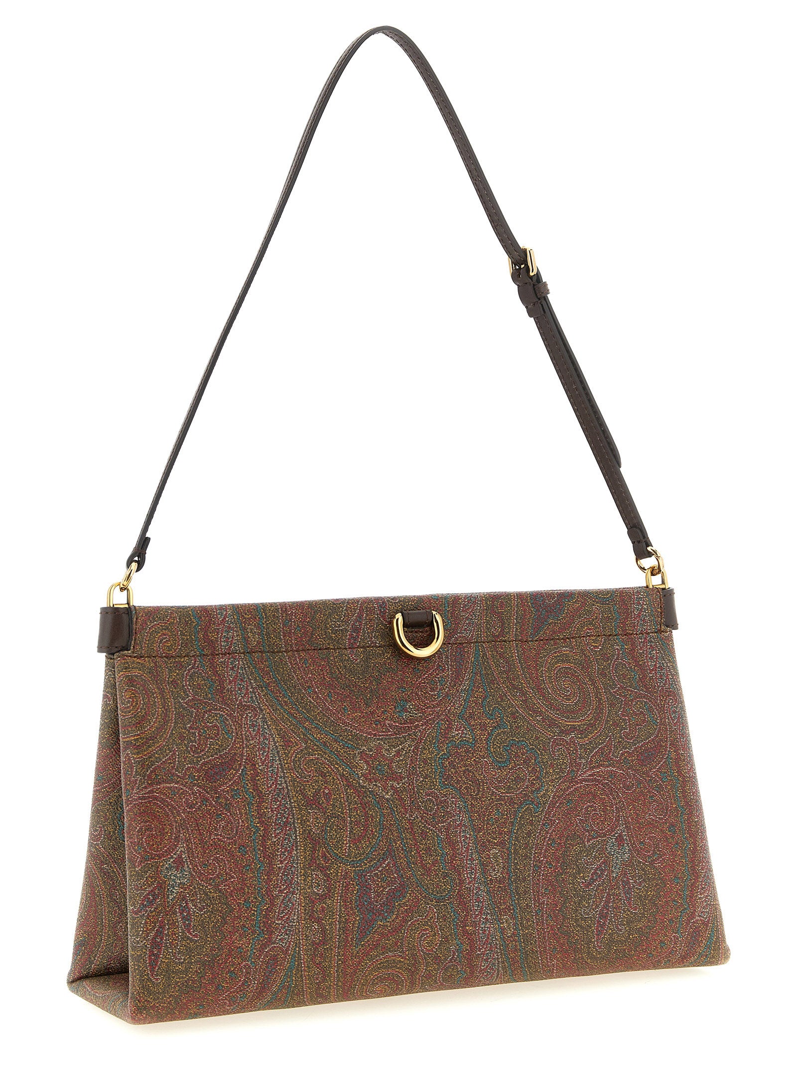 Etro Brown Cotton Clutch Women's Bag