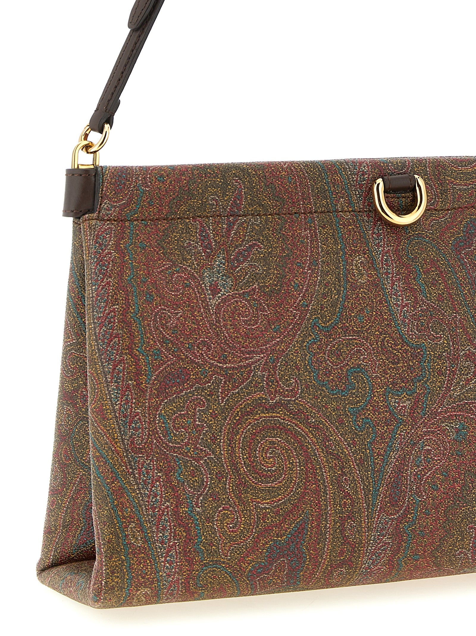 Etro Brown Cotton Clutch Women's Bag