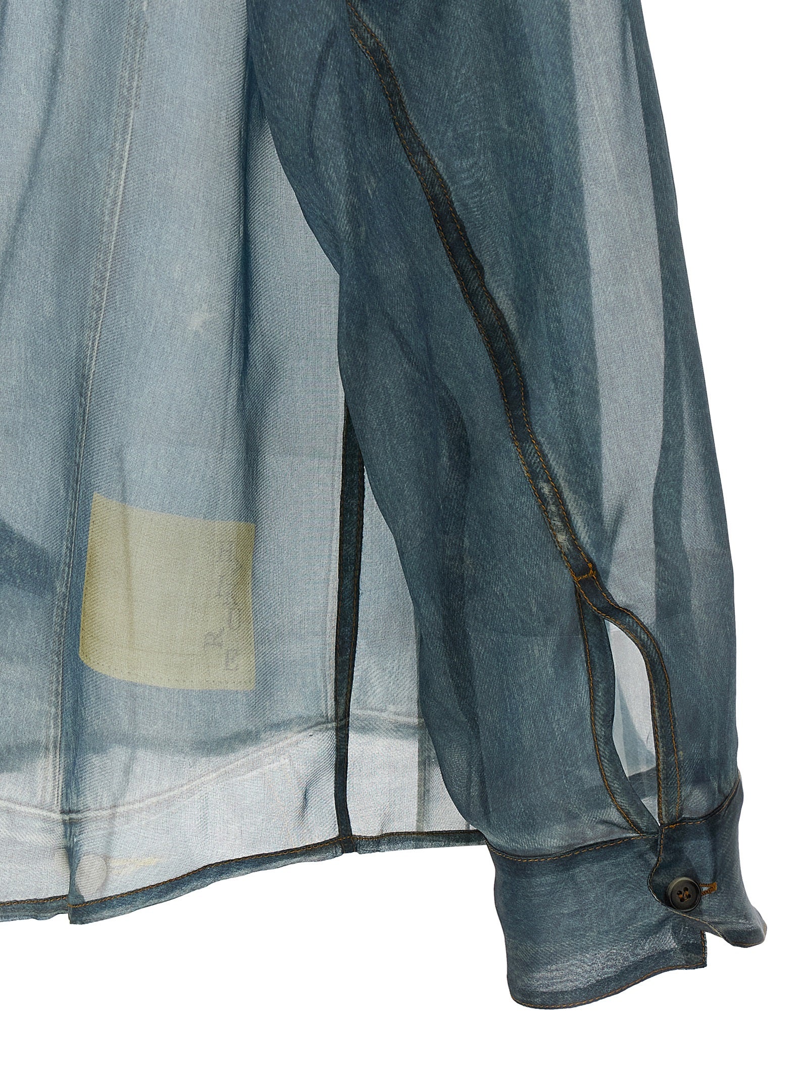 Haikure Blue Silk Women's Blouse