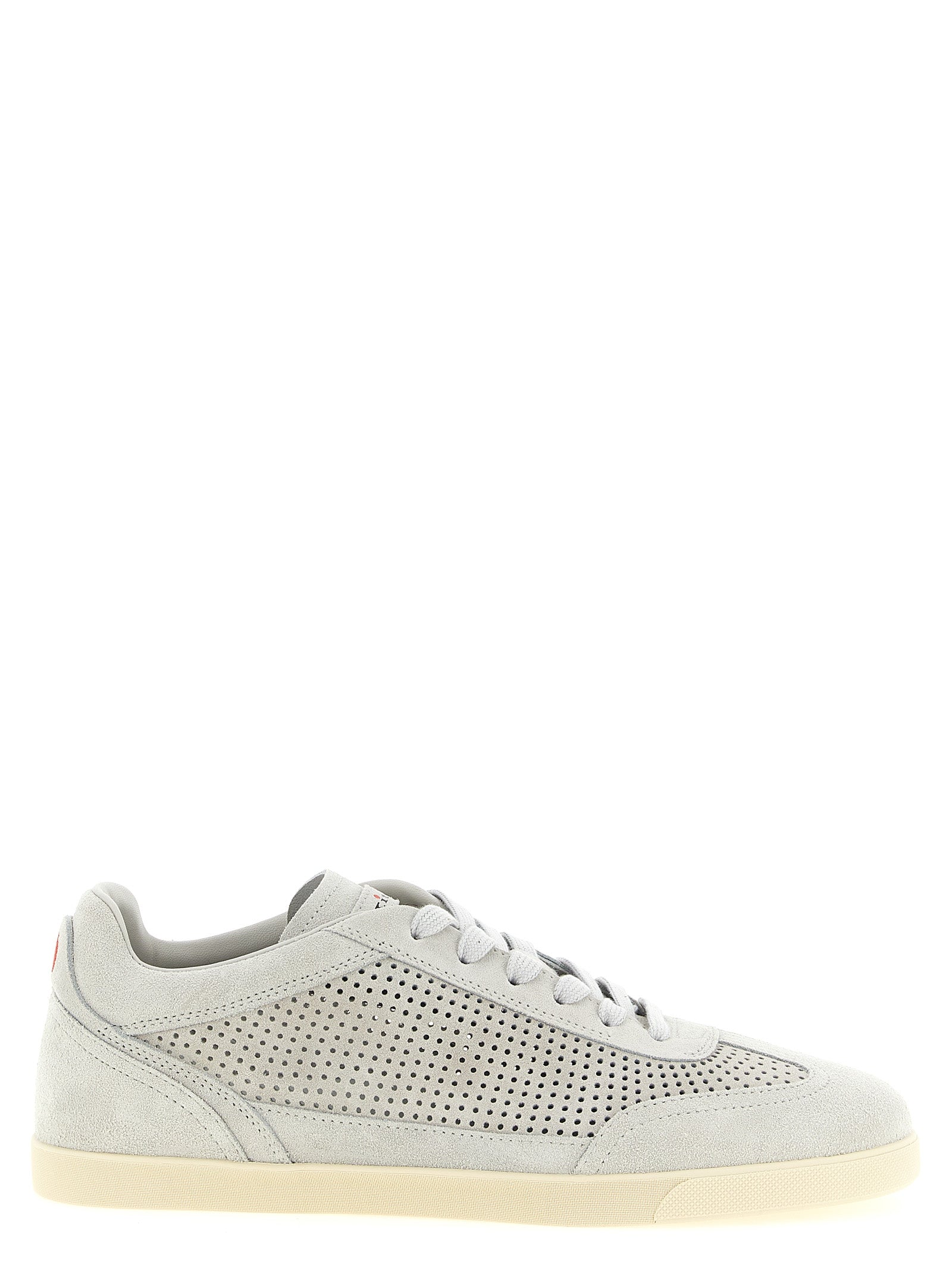 Kiton Gray Calfskin Low Top Men's Sneakers