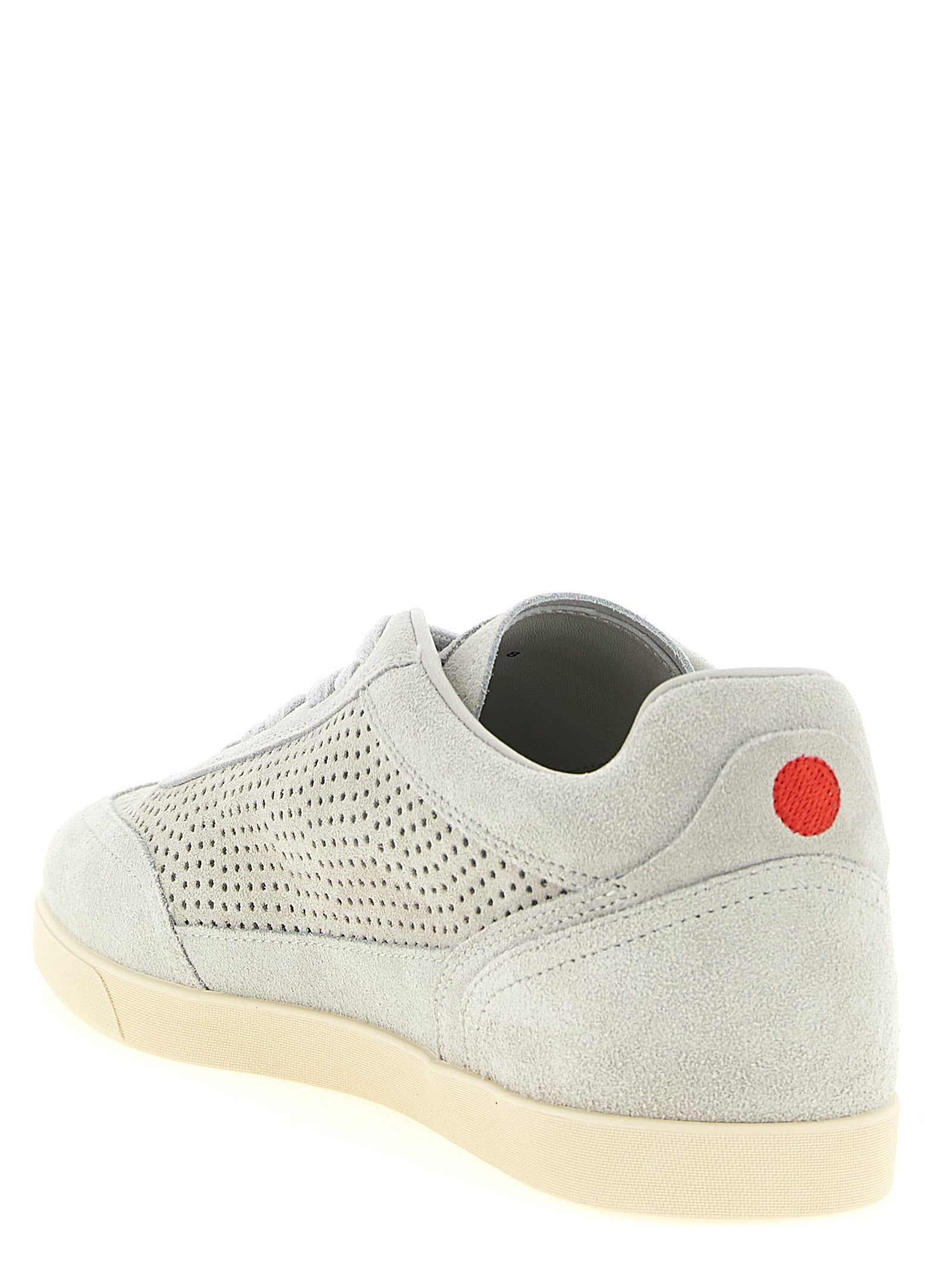 Kiton Gray Calfskin Low Top Men's Sneakers