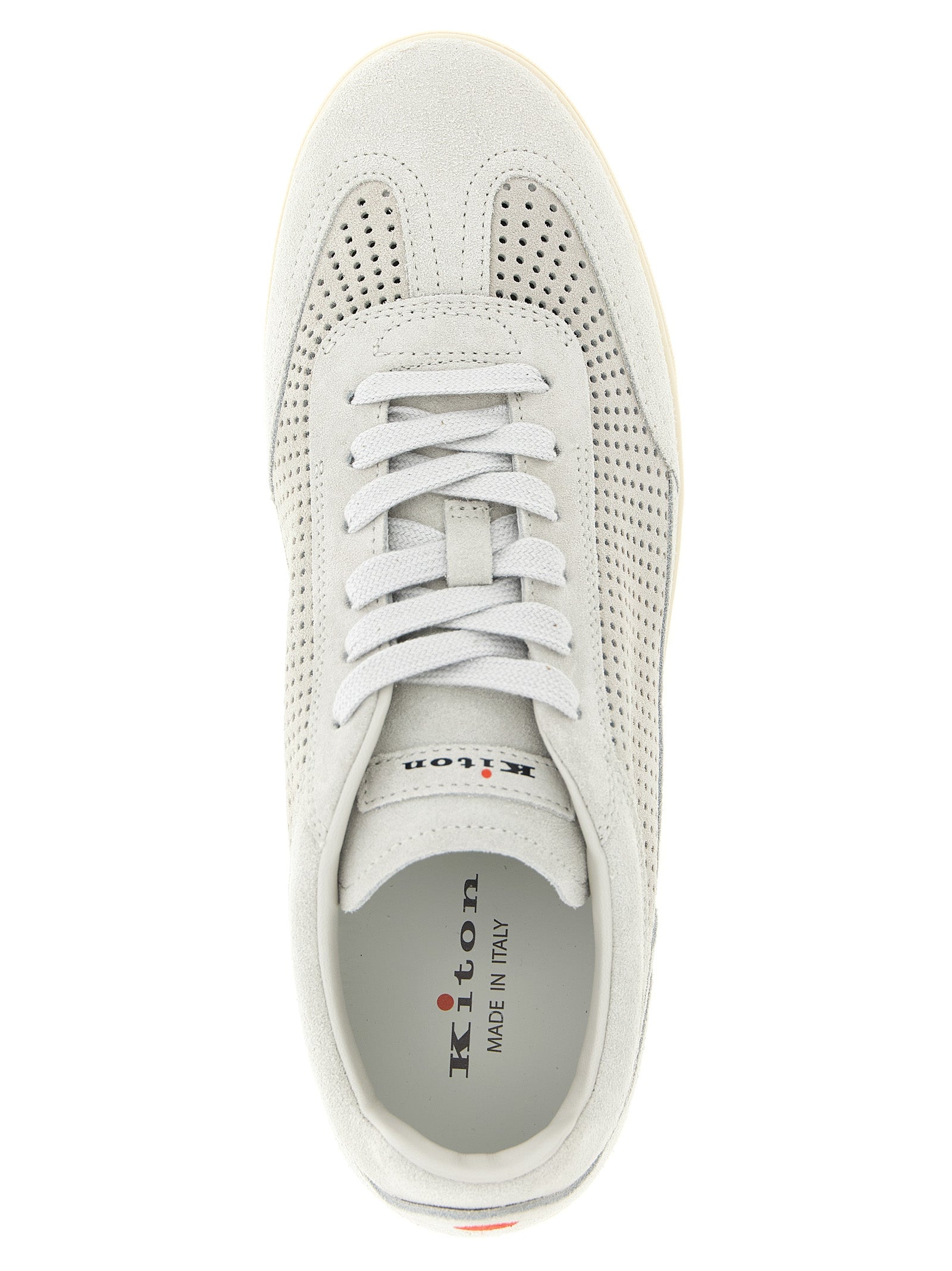Kiton Gray Calfskin Low Top Men's Sneakers