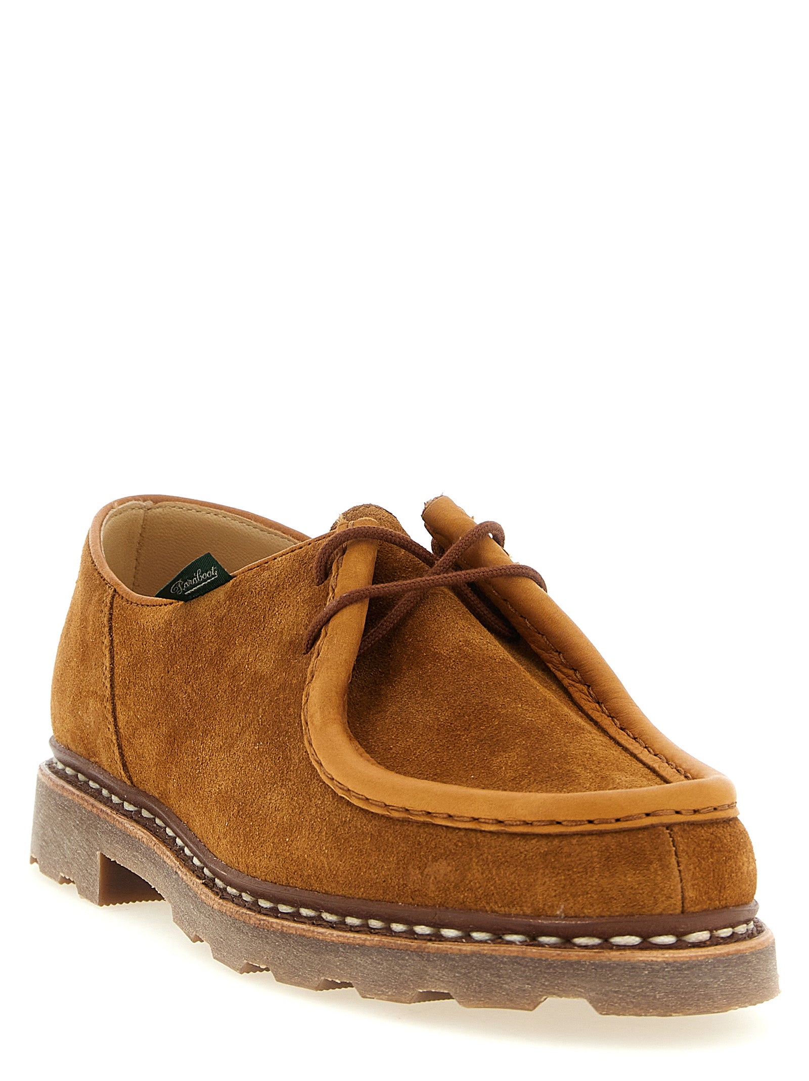 PARABOOT Brown Calfskin Oxfords And Men's Derbies