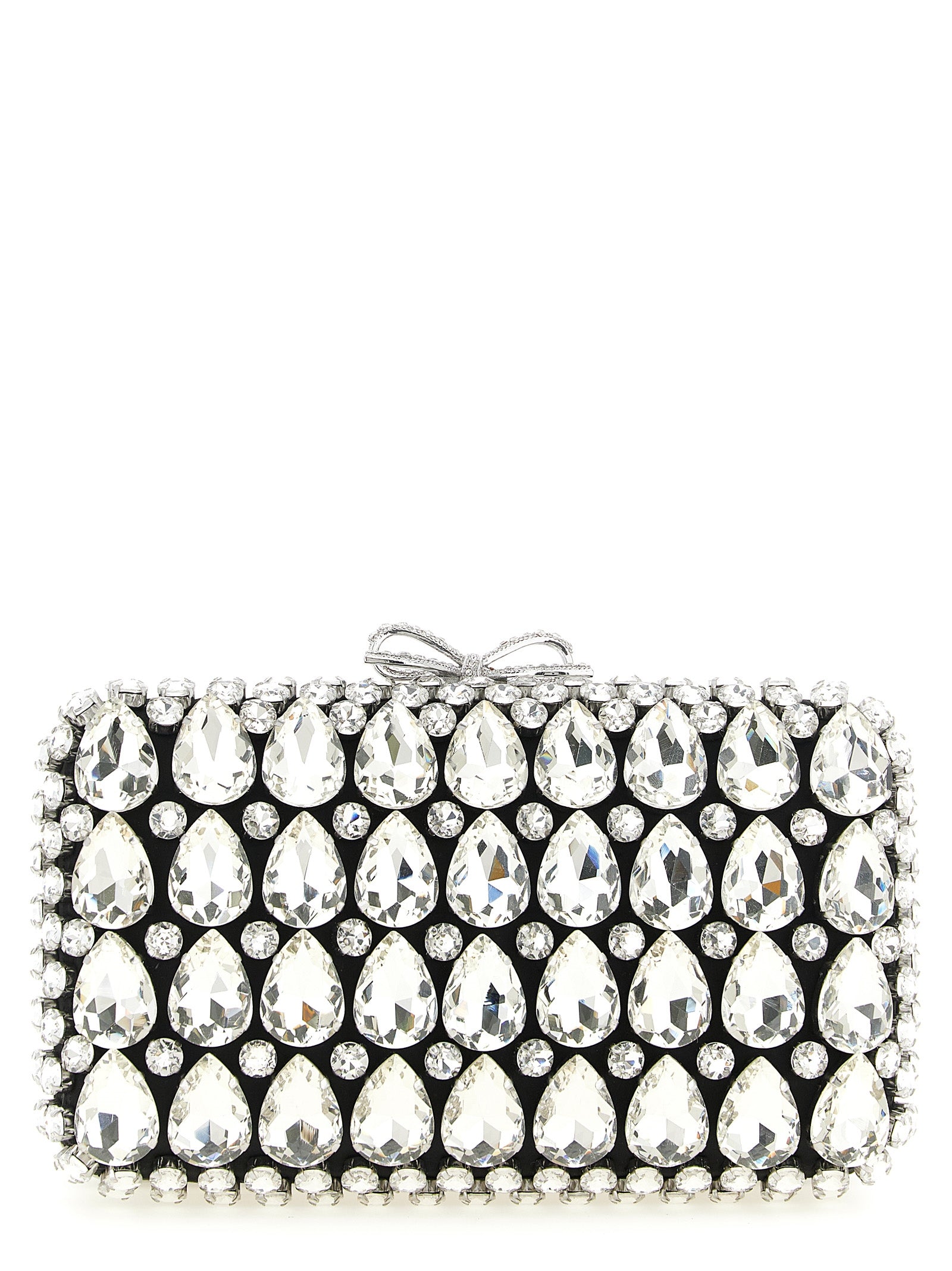 Self-Portrait Black Polyester Clutch Women's Bag