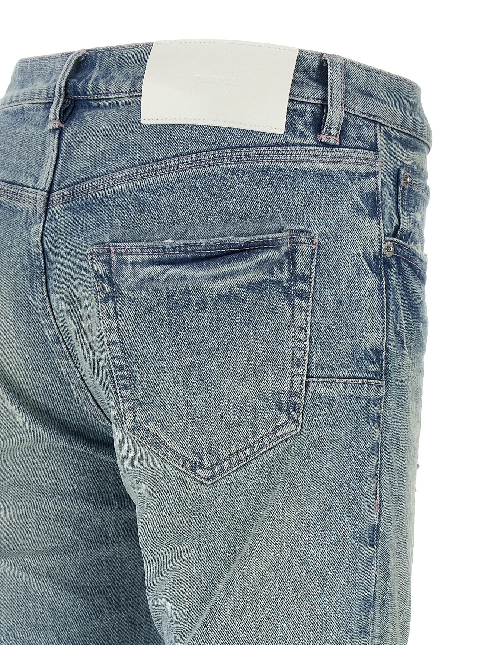 PURPLE Blue Cotton Skinny Men's Jeans