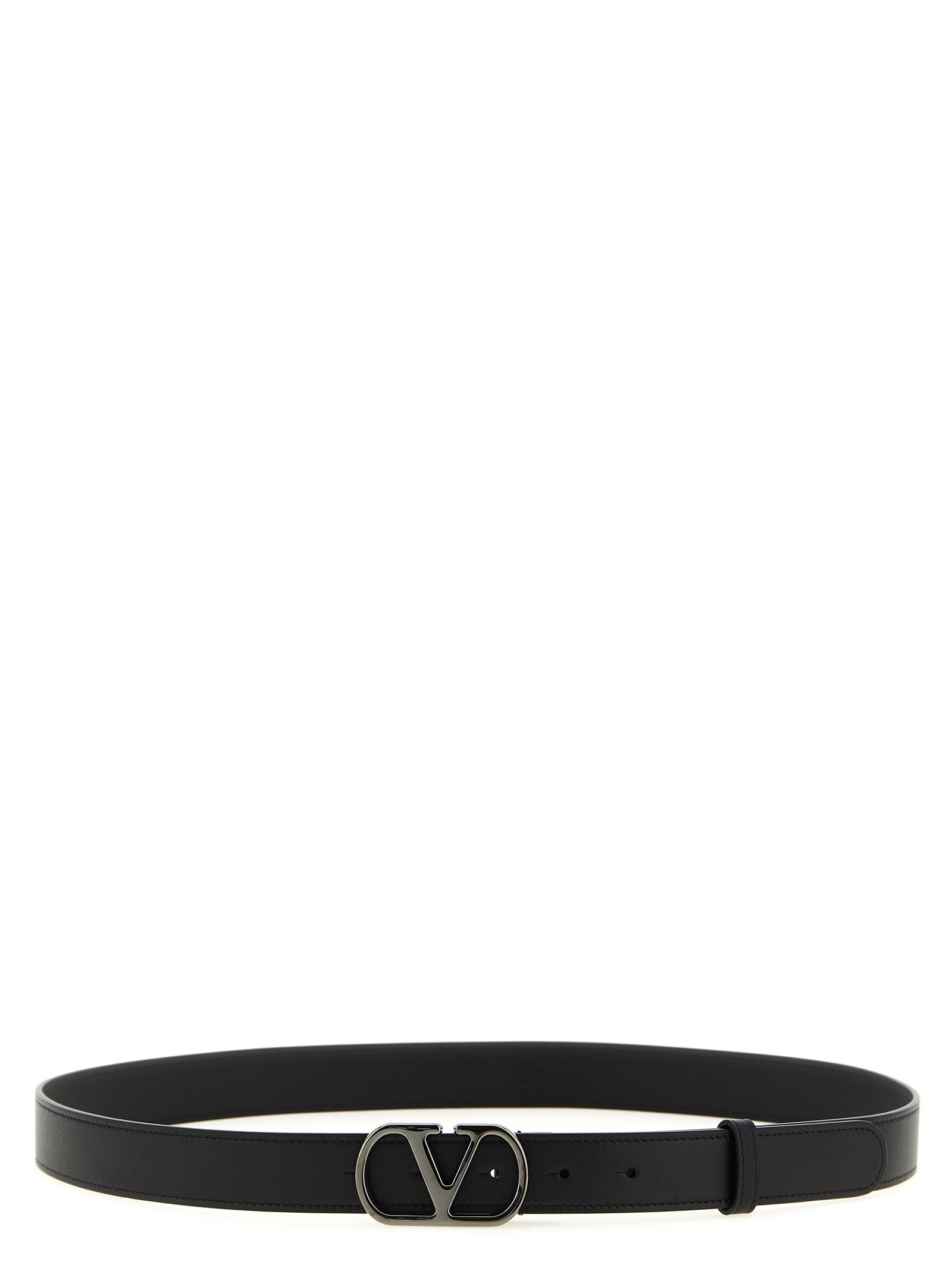 Valentino Garavani Black Calfskin Regular Men's Belt