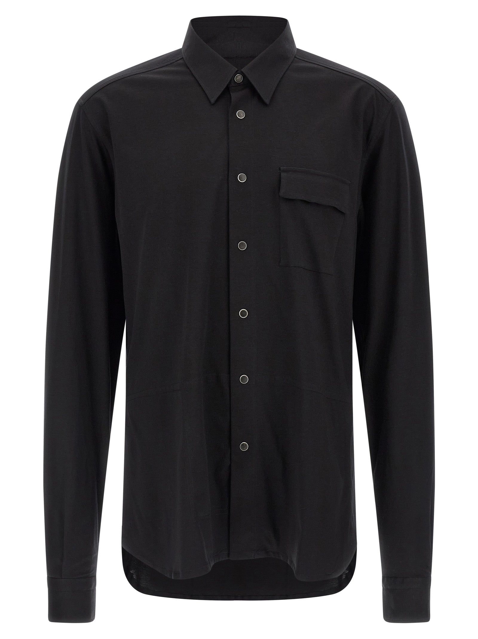 Kiton Black Cotton Men's Blouse