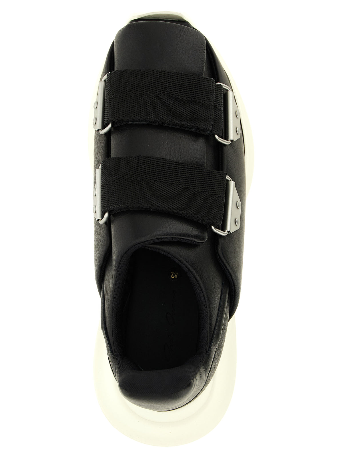 Rick Owens Black Calfskin Athletic Men's Sneakers