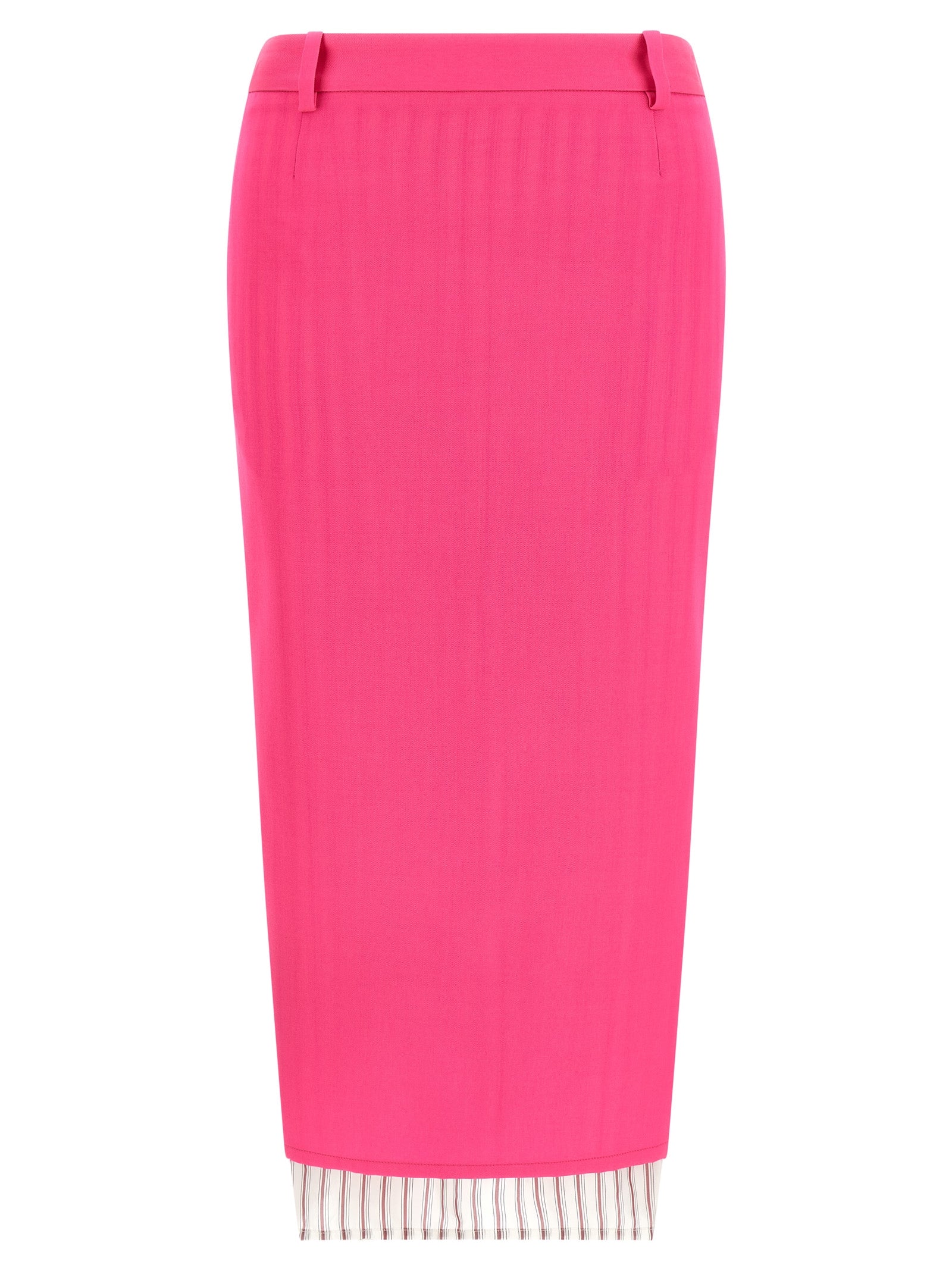 The Attico Fuchsia Virgin Wool Midi Women's Skirt