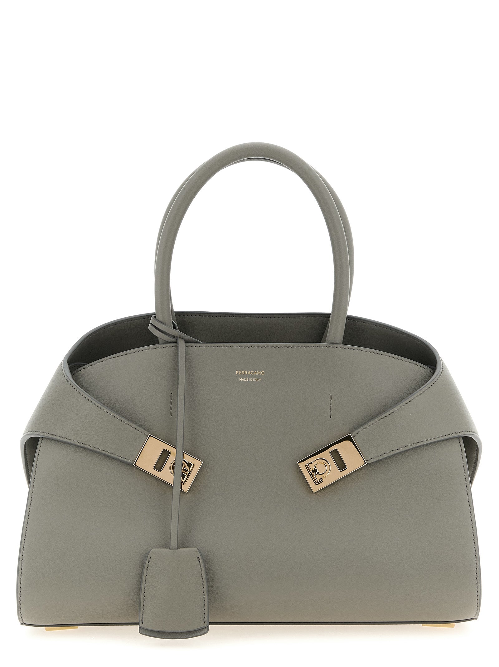 Ferragamo Gray Calfskin Women's Handbag