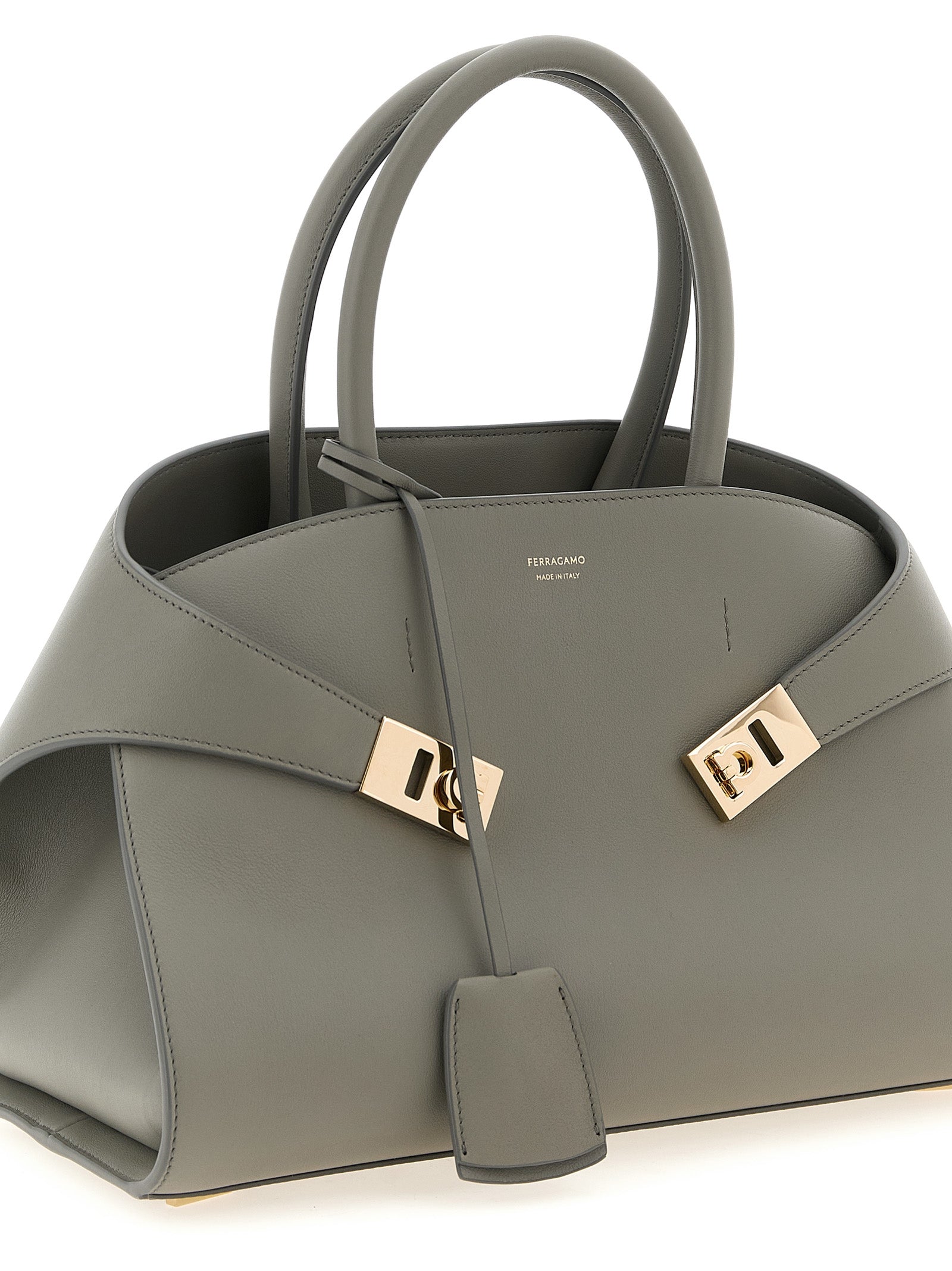 Ferragamo Gray Calfskin Women's Handbag