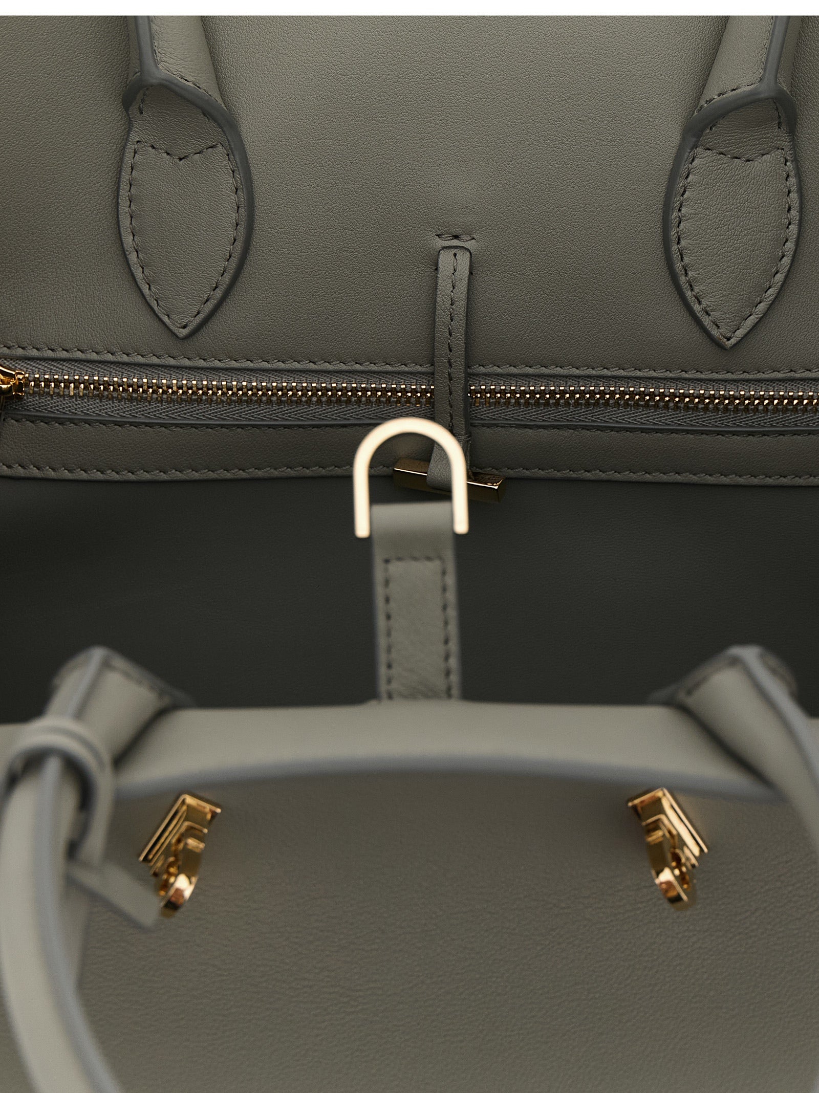 Ferragamo Gray Calfskin Women's Handbag
