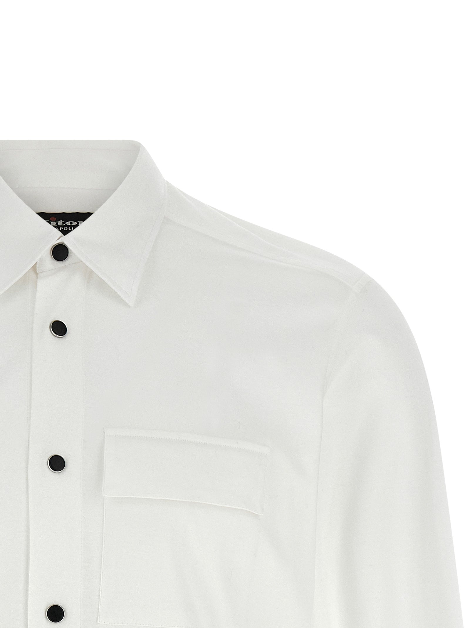 Kiton White Cotton Men's Blouse