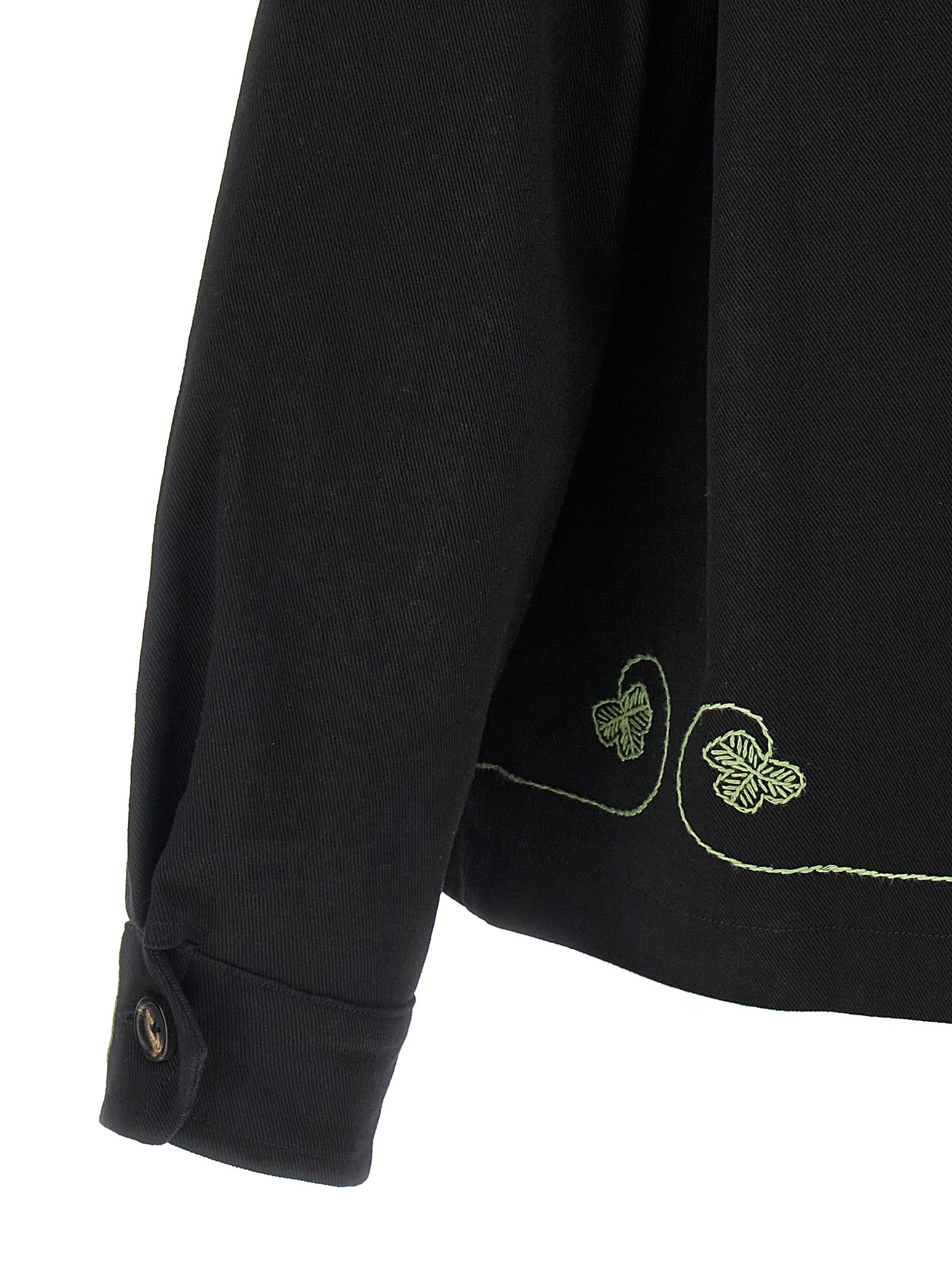 BODE Black Cotton Full-Length Men's Jacket