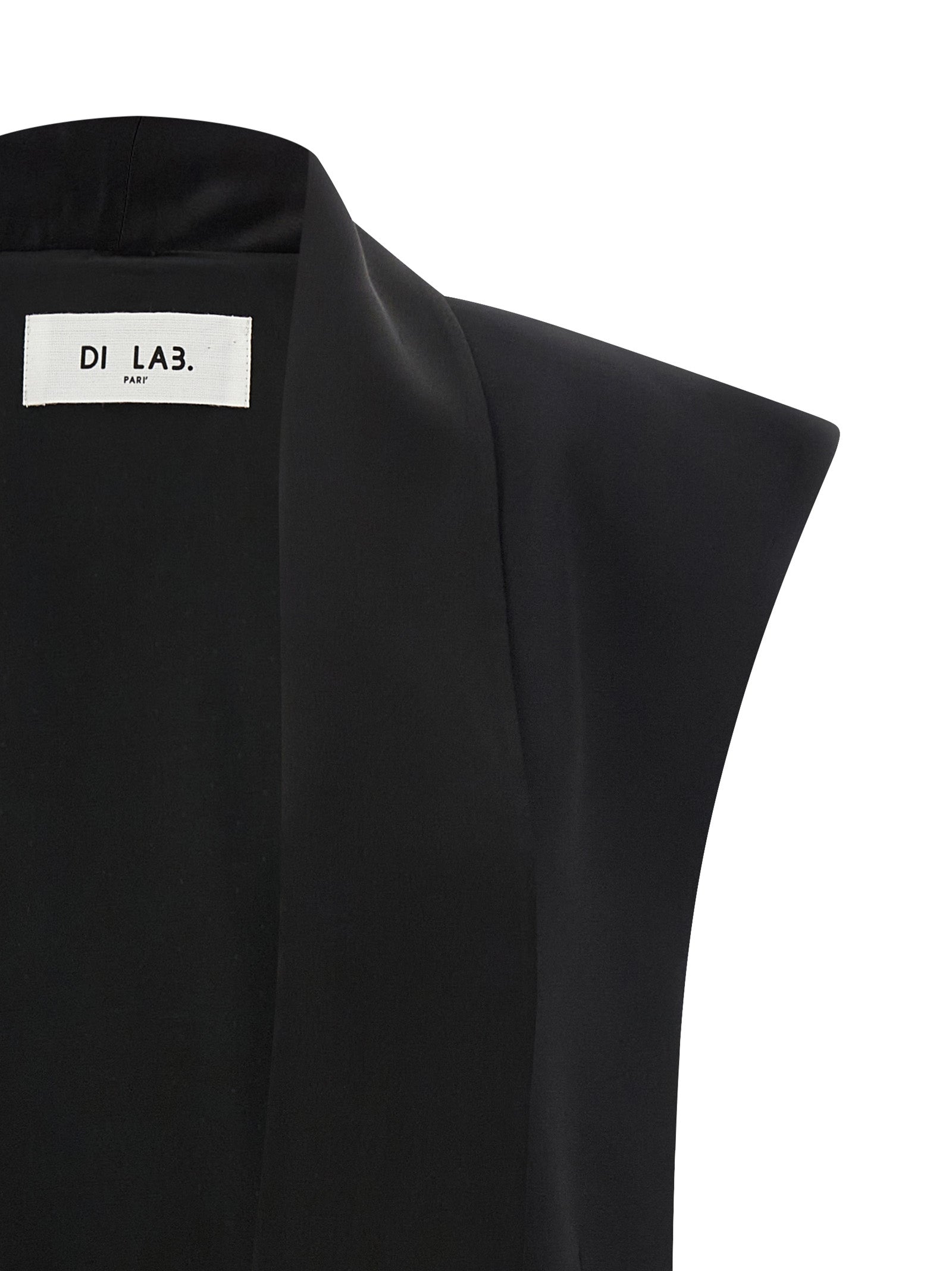 DI.LA3 PARI' Black Viscose Sleeveless Women's Jacket