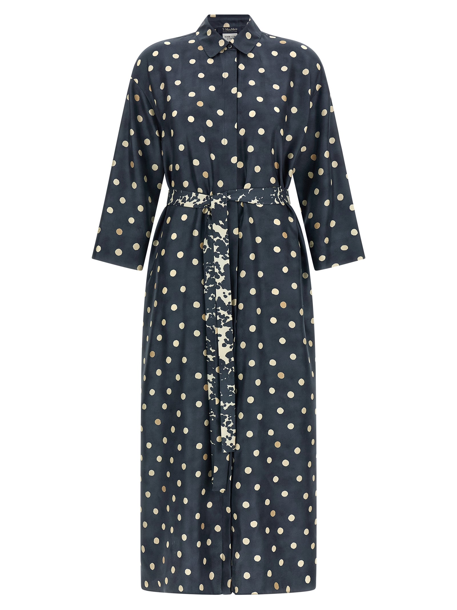 'S Max Mara Blue Silk Midi Women's Dress