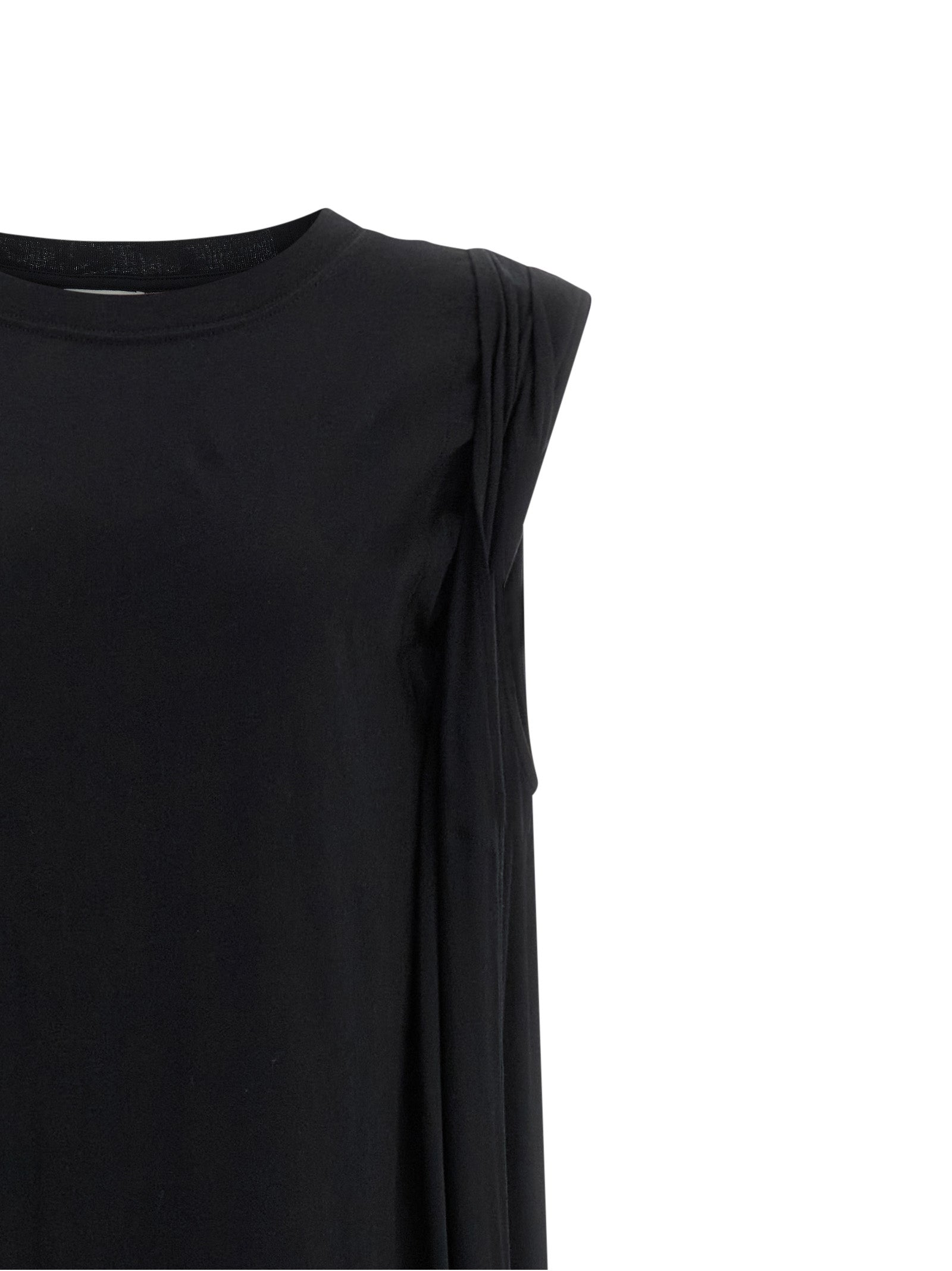 Dries Van Noten Black Cotton Long Women's Dress